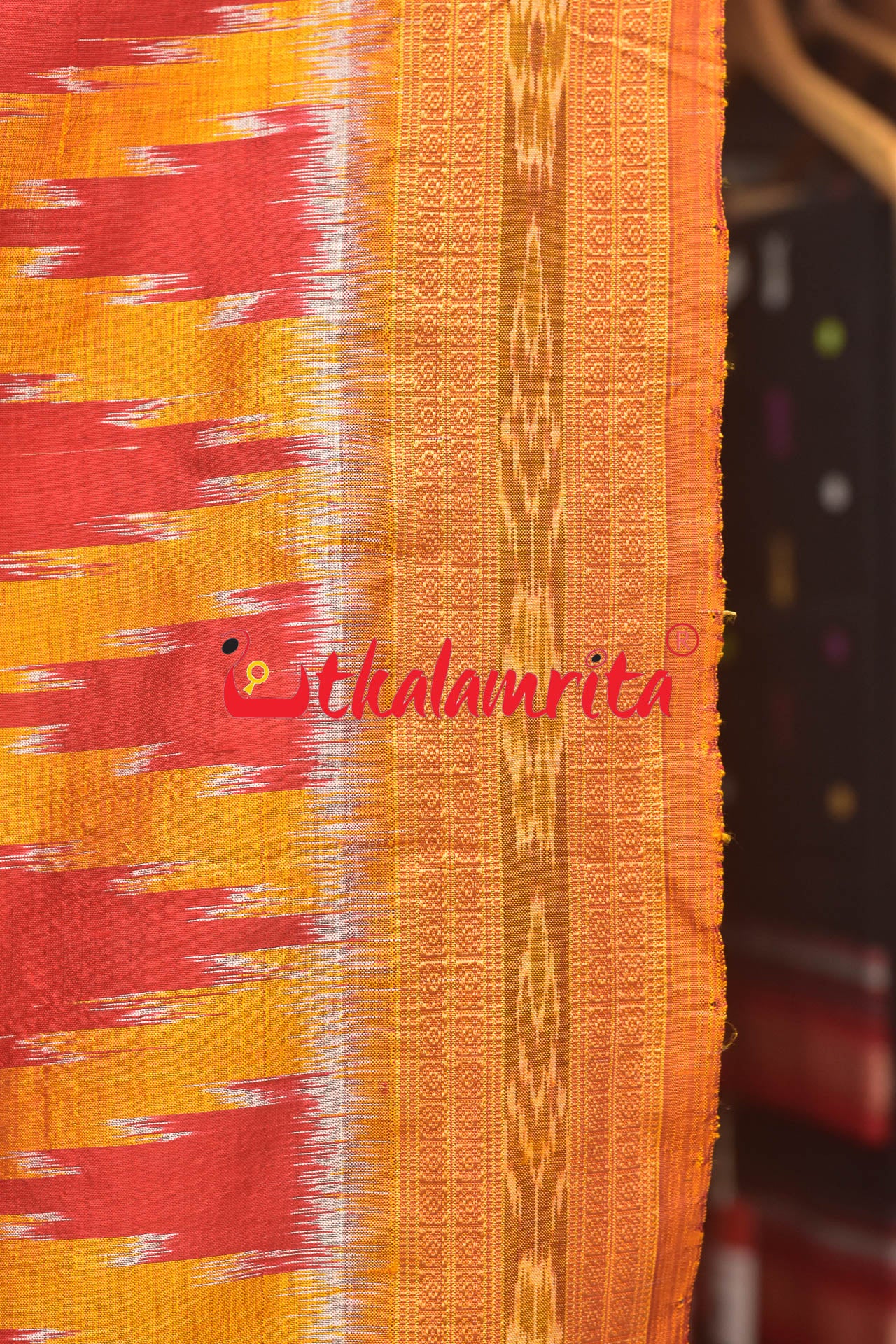 Red Yellow Kumbha 4H (Dupatta)