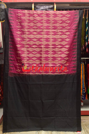 Body Pasapali Single Ikat Rani Black Gopalpur Tussar Saree