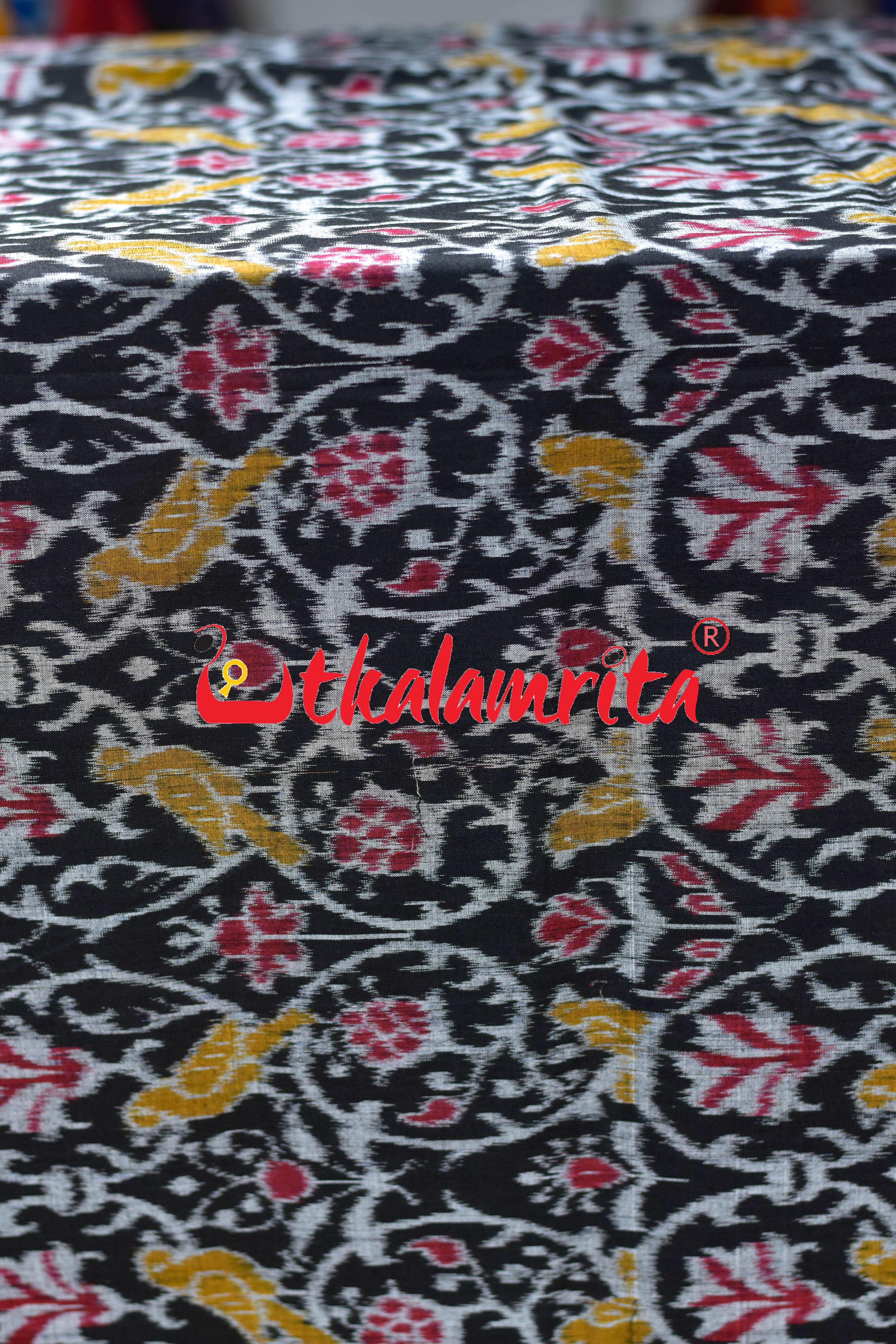 Black Chadhei Bana Sambalpuri Cotton (Fabric)