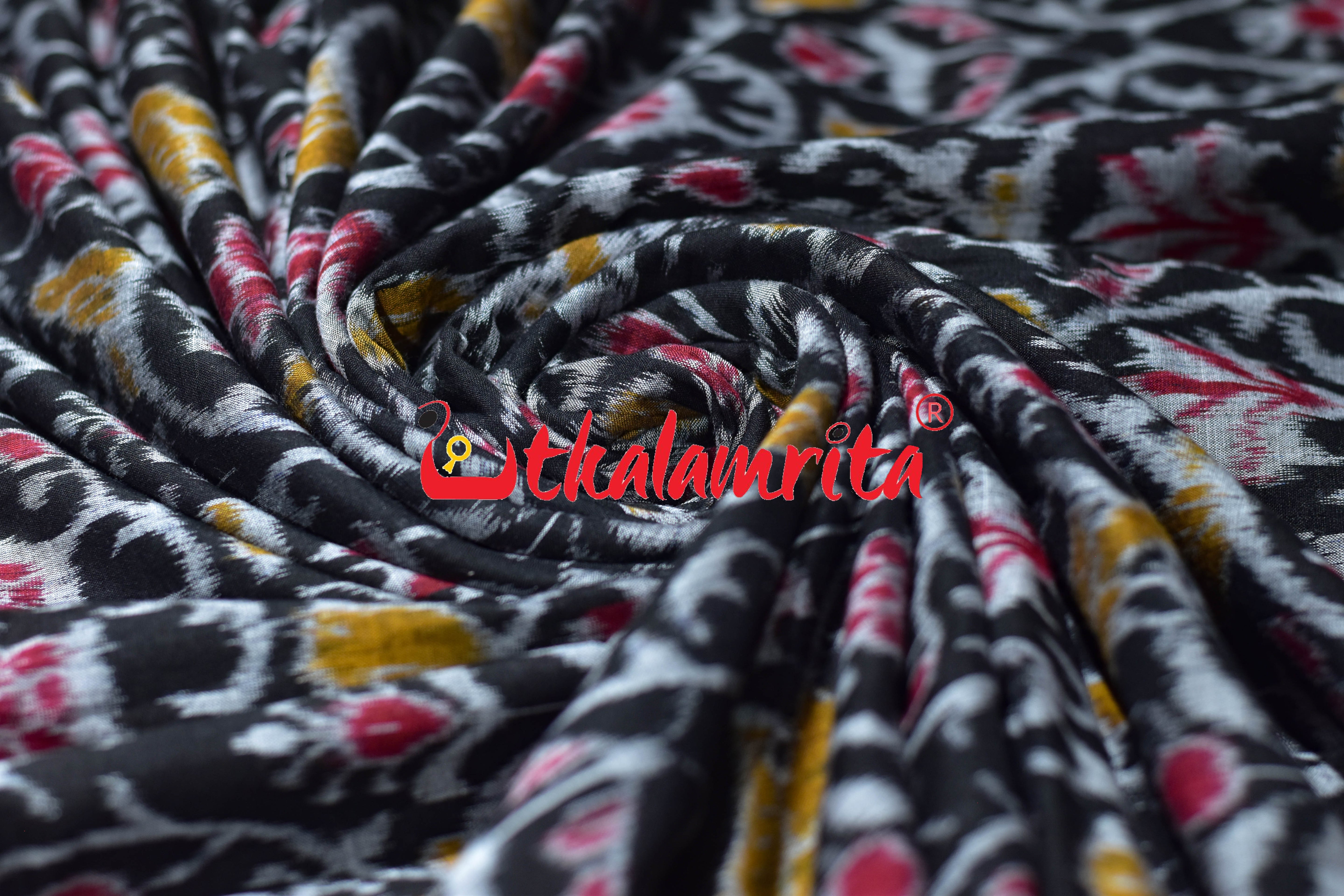 Black Chadhei Bana Sambalpuri Cotton (Fabric)