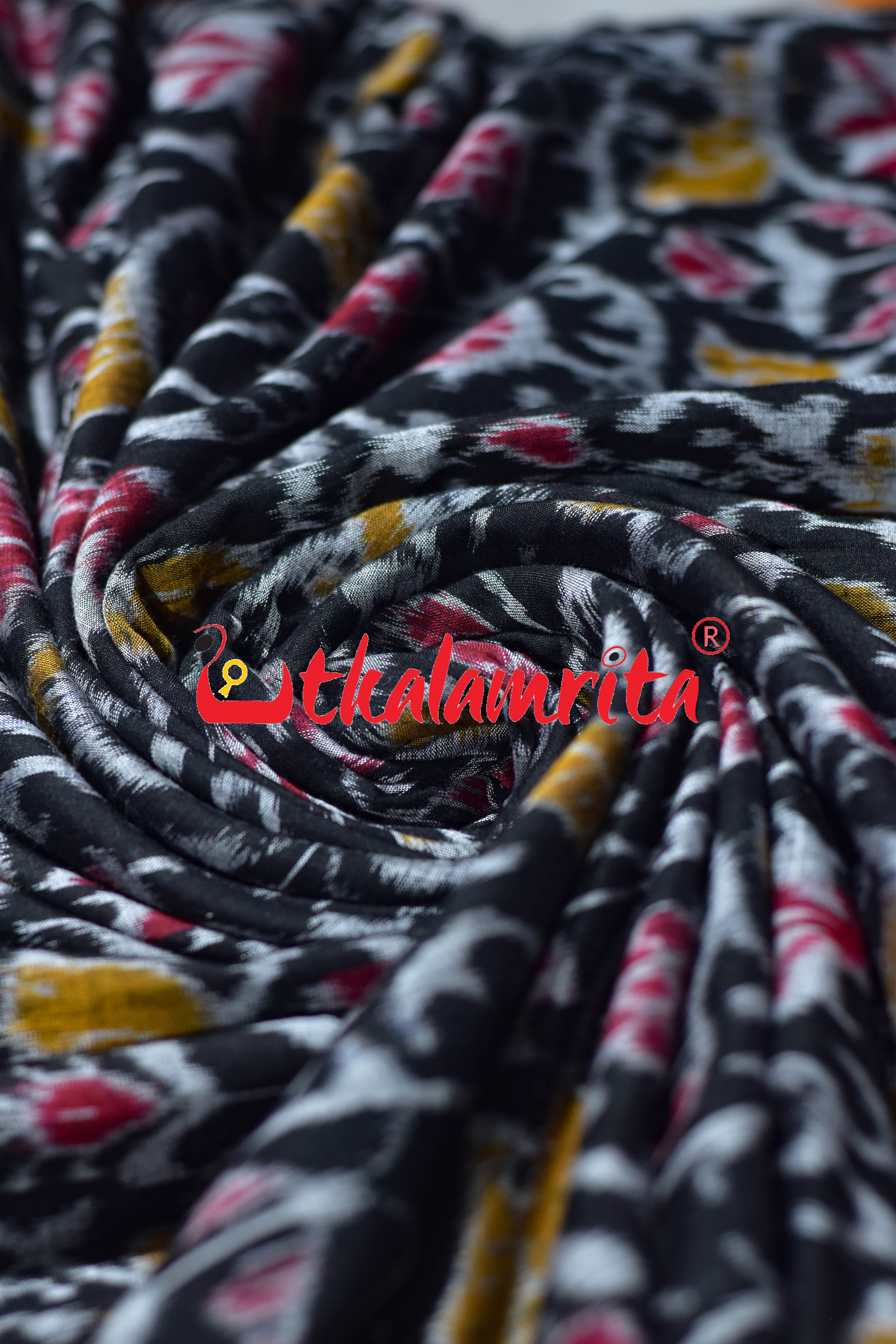 Black Chadhei Bana Sambalpuri Cotton (Fabric)