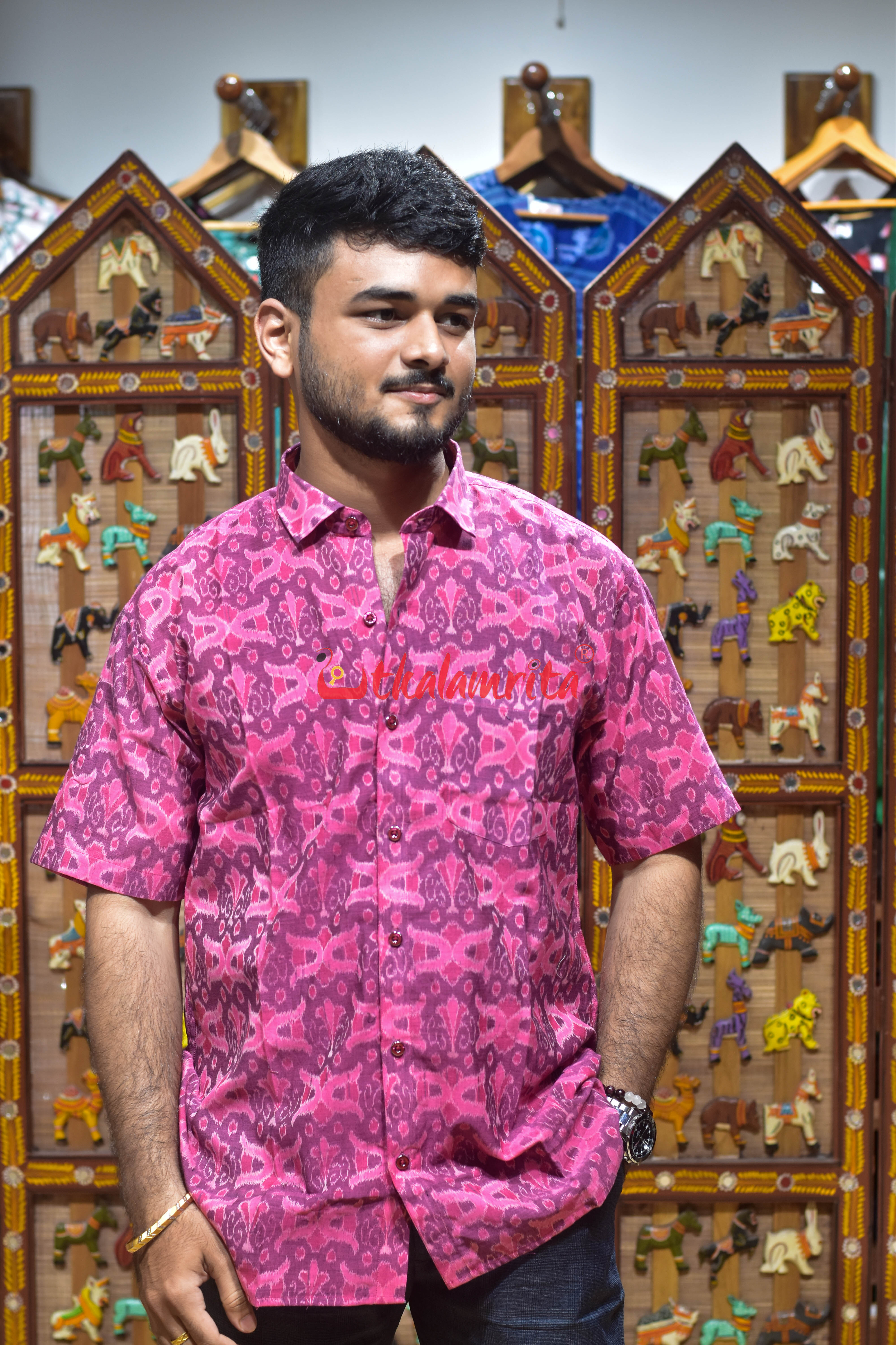 Pink Butterfly (Men's Half Shirt)