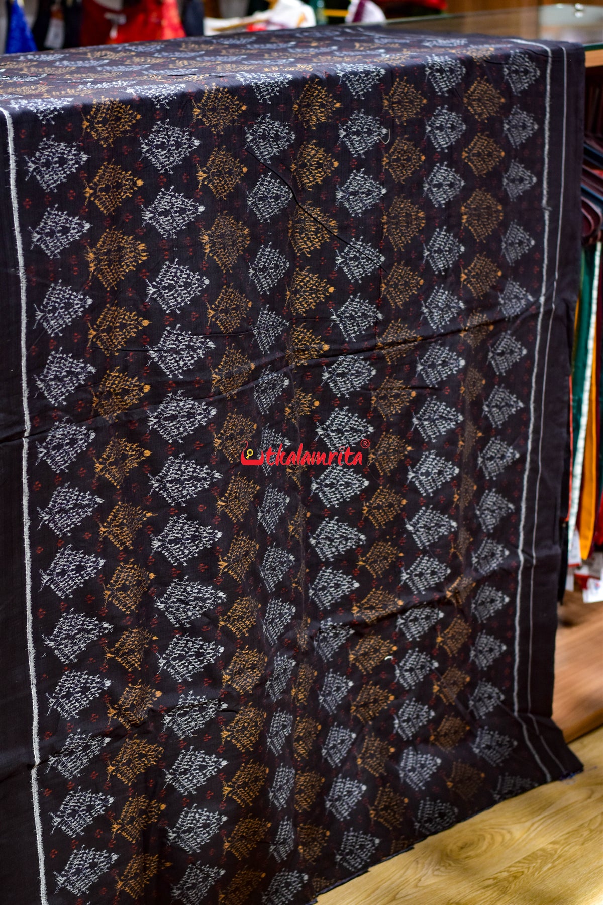 Black Gacha Sambalpuri Cotton (Fabric)