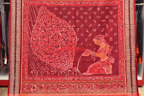 Blue Sankha Sambalpuri Cotton Saree