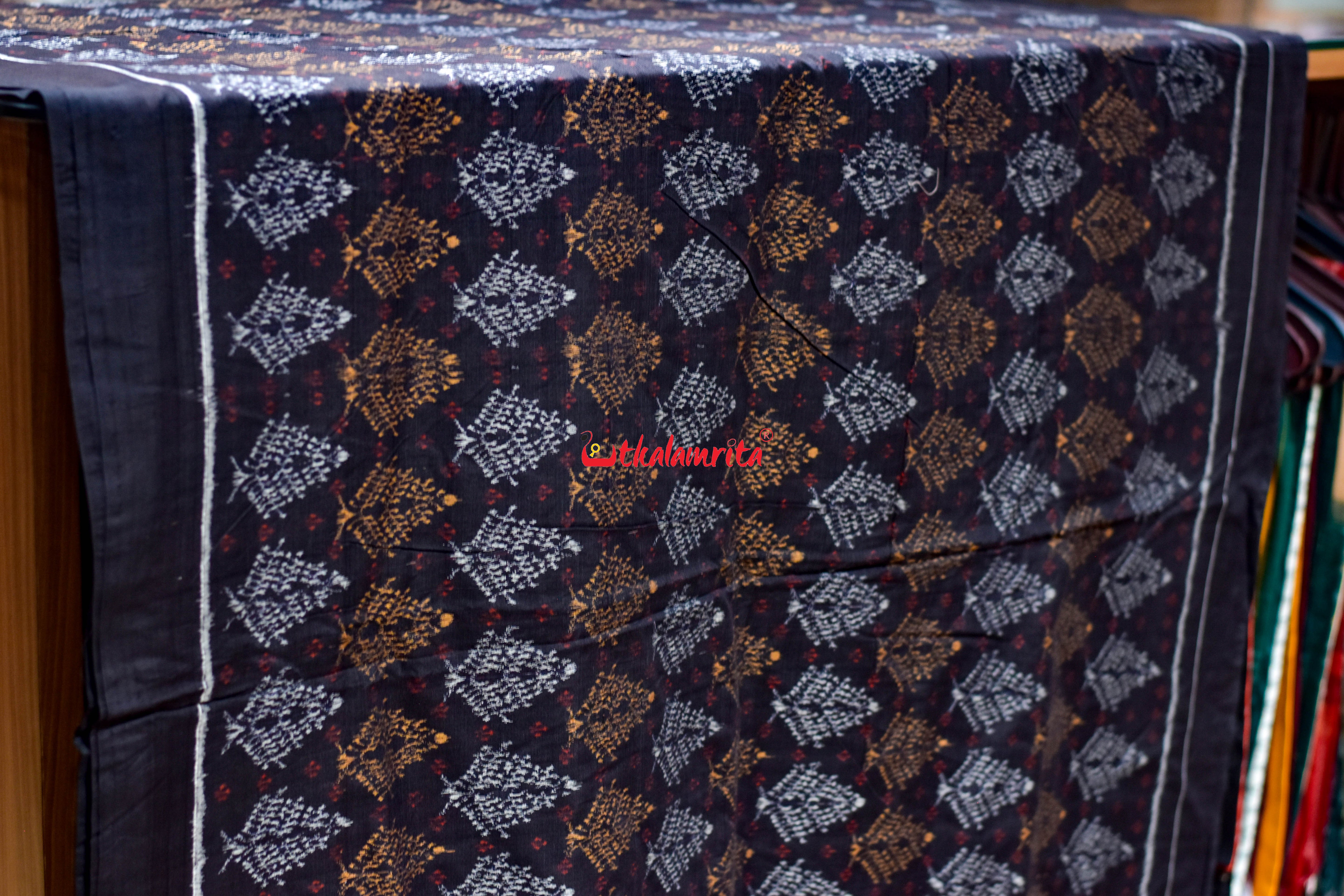Black Gacha Sambalpuri Cotton (Fabric)