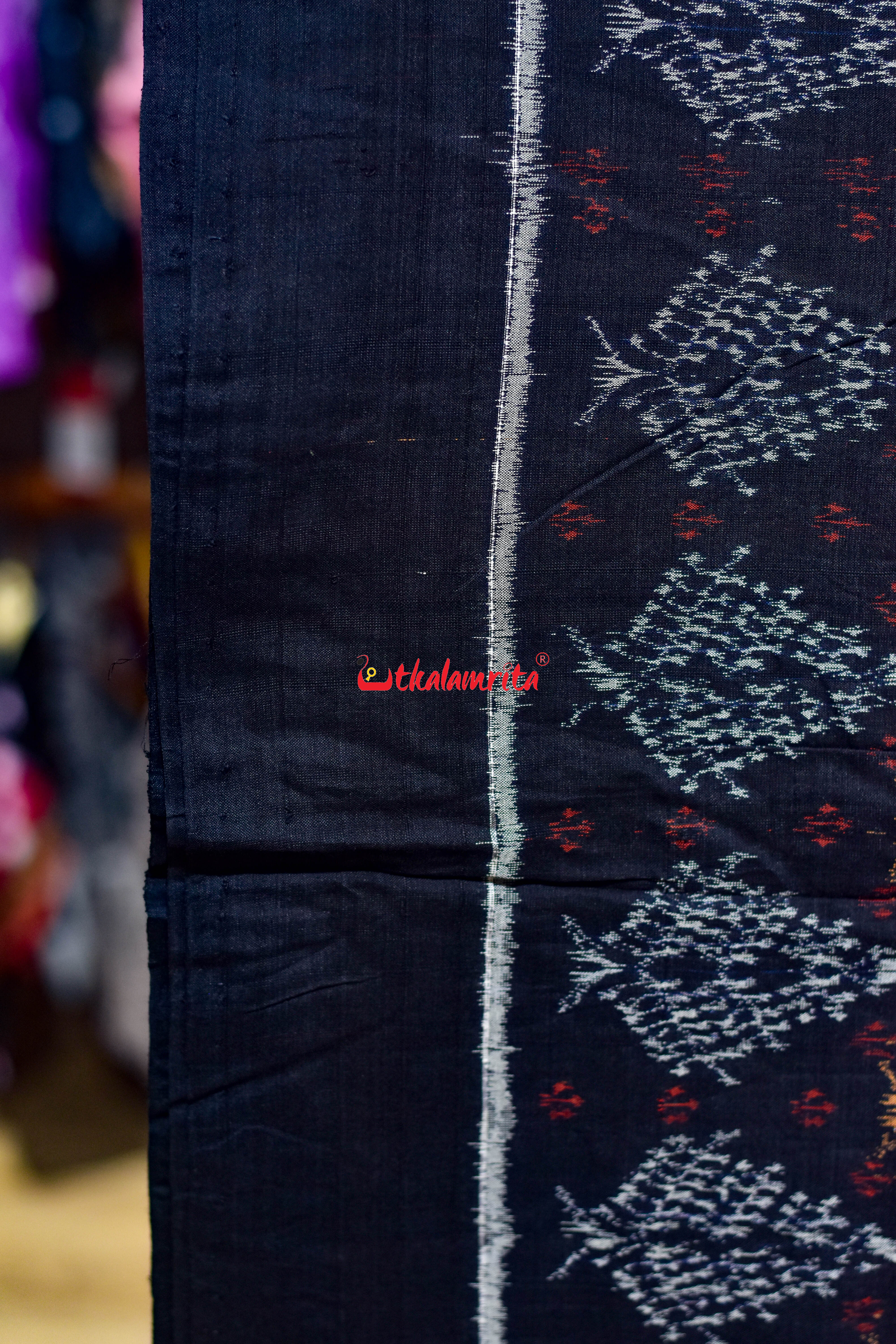 Black Gacha Sambalpuri Cotton (Fabric)