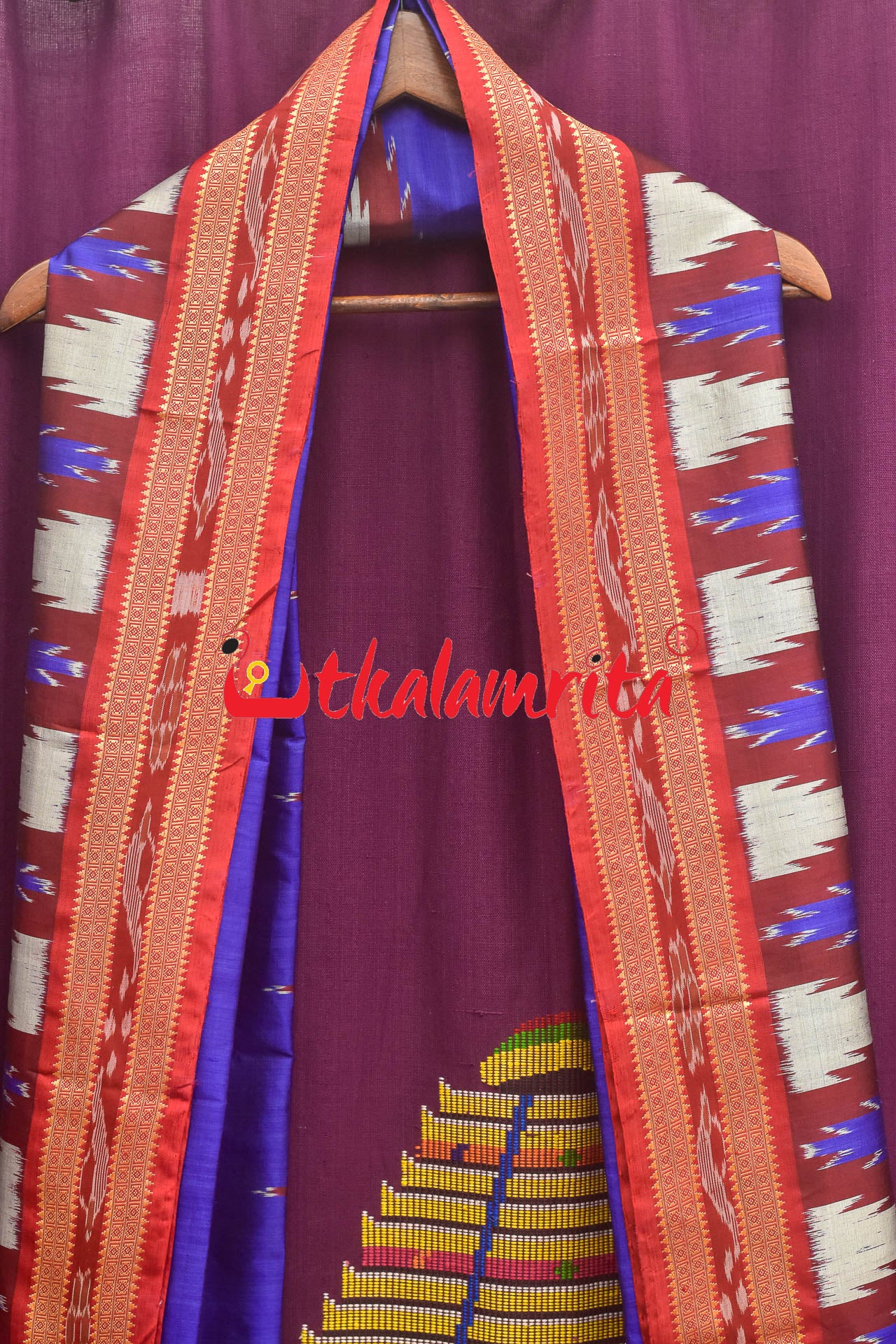 Blue Silk Kumbha 6H (Dupatta)