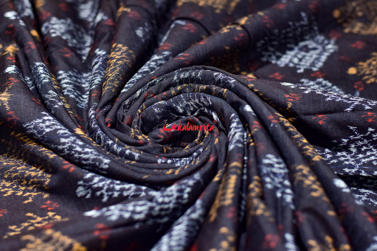 Black Gacha Sambalpuri Cotton (Fabric)