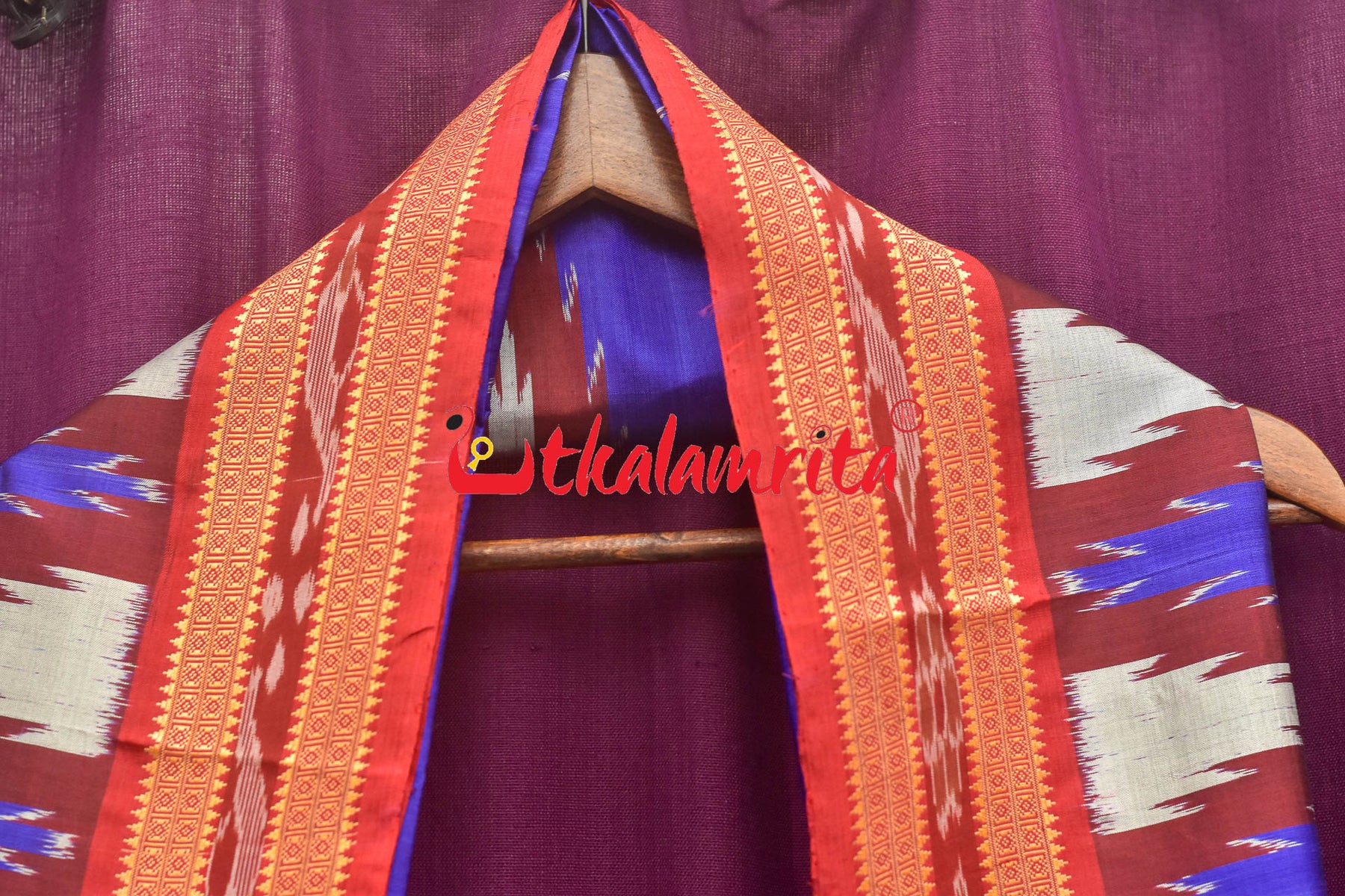 Blue Silk Kumbha 6H (Dupatta)