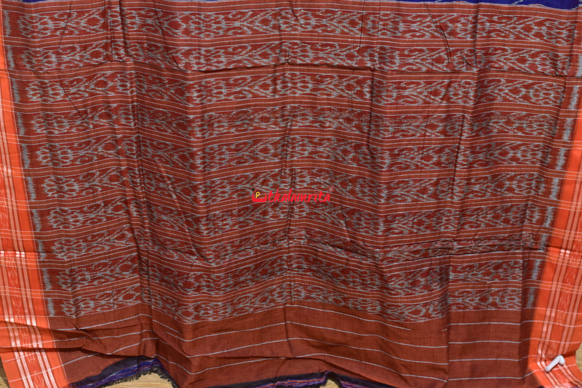 Blue Orange Labanga Khandua Cotton Saree