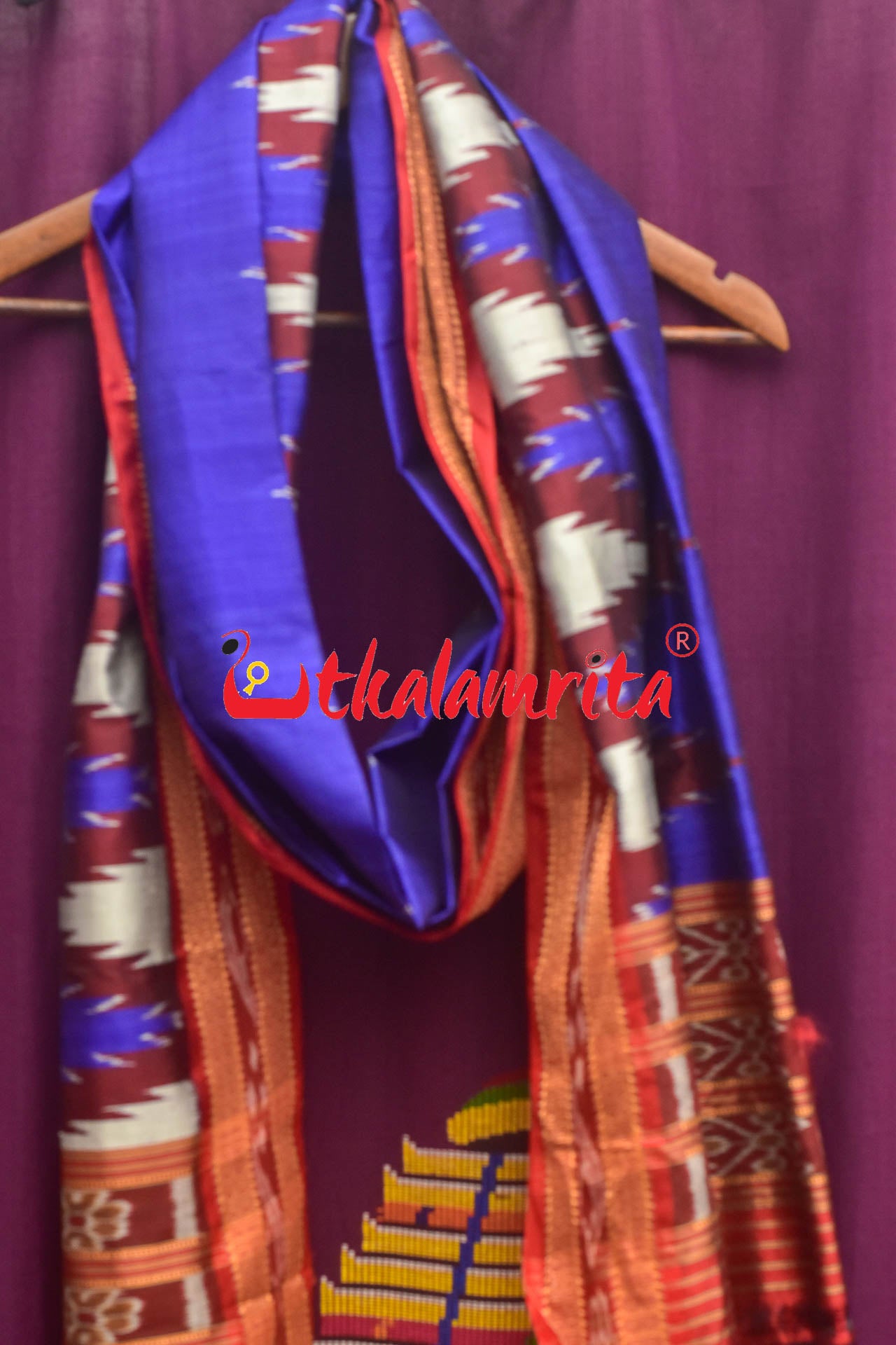 Blue Silk Kumbha 6H (Dupatta)