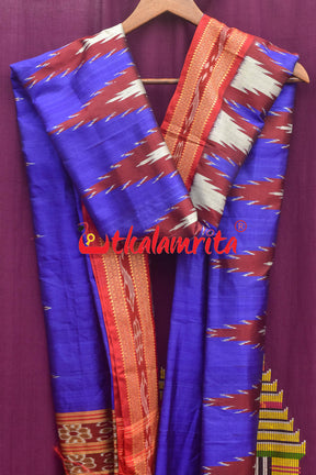 Blue Silk Kumbha 6H (Dupatta)