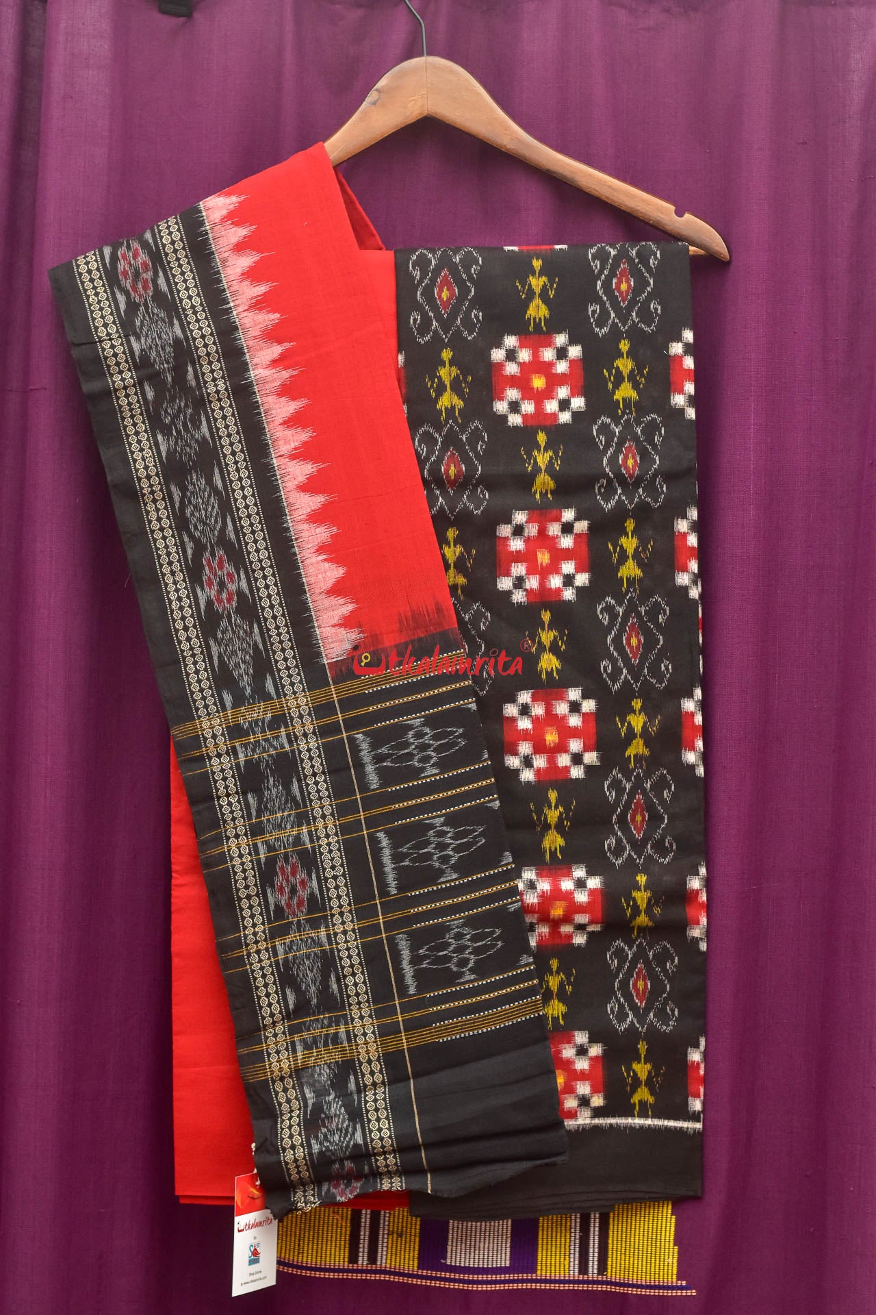 Black Red Pasapali & Tribals Dress Set