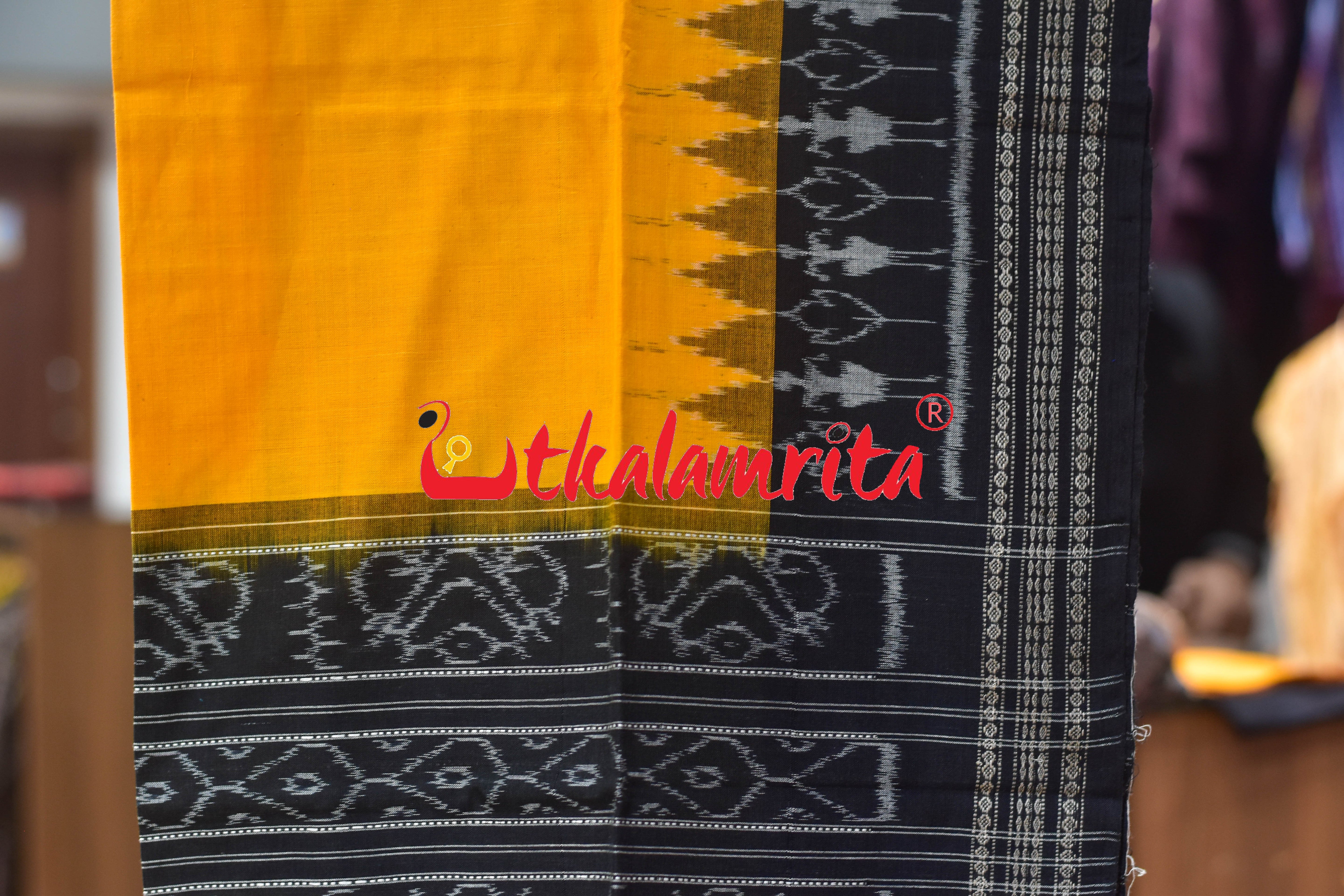 Utkala Lakhmi Blue Yellow Sambalpuri Dress Set