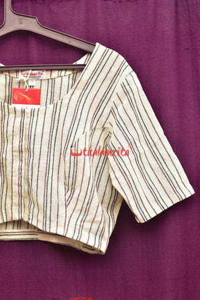 Kotpad Black Maroon Stripes (Blouse)