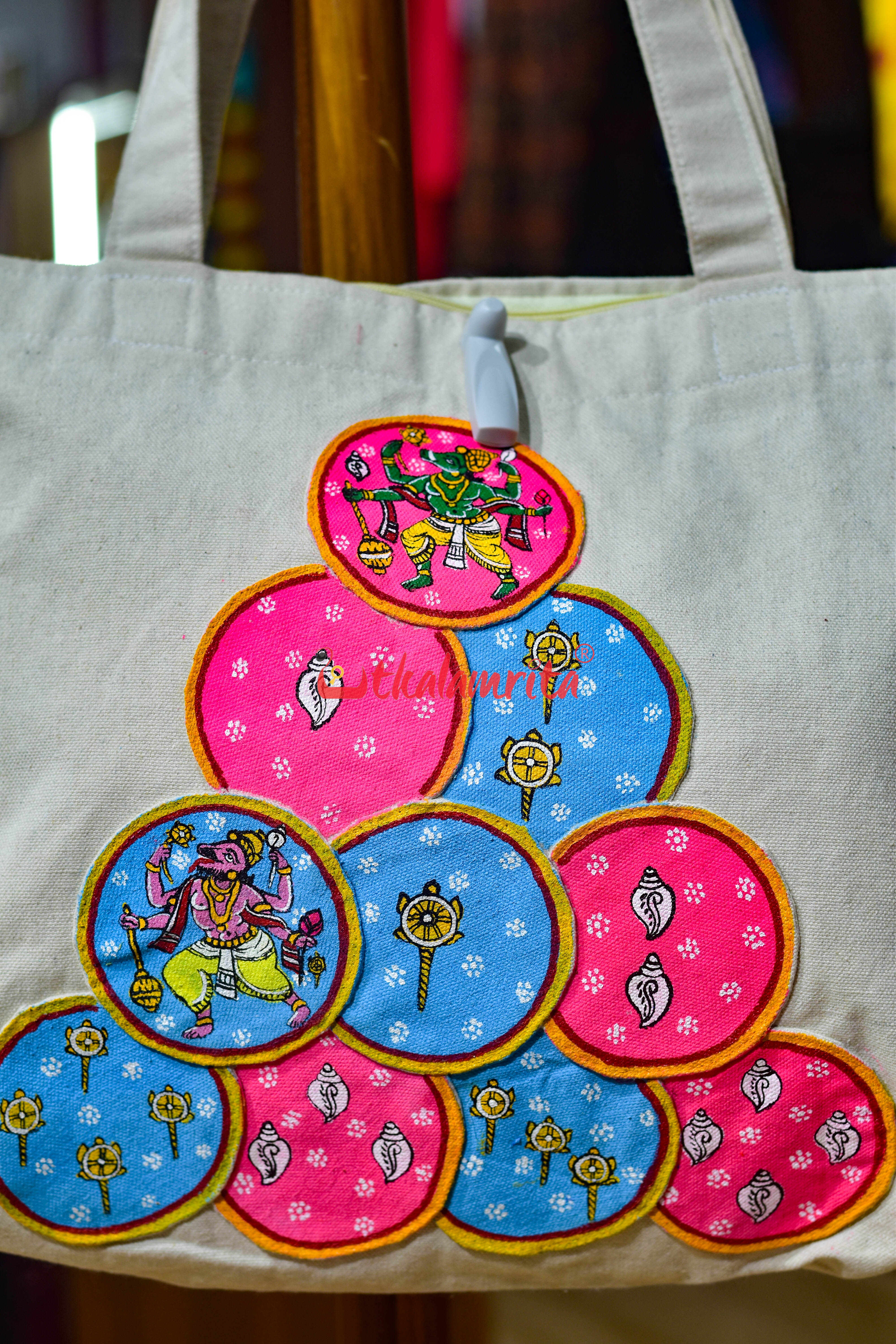 Ganjapa Dasabatara Nrusinha Baraha Canvas Tote Bag