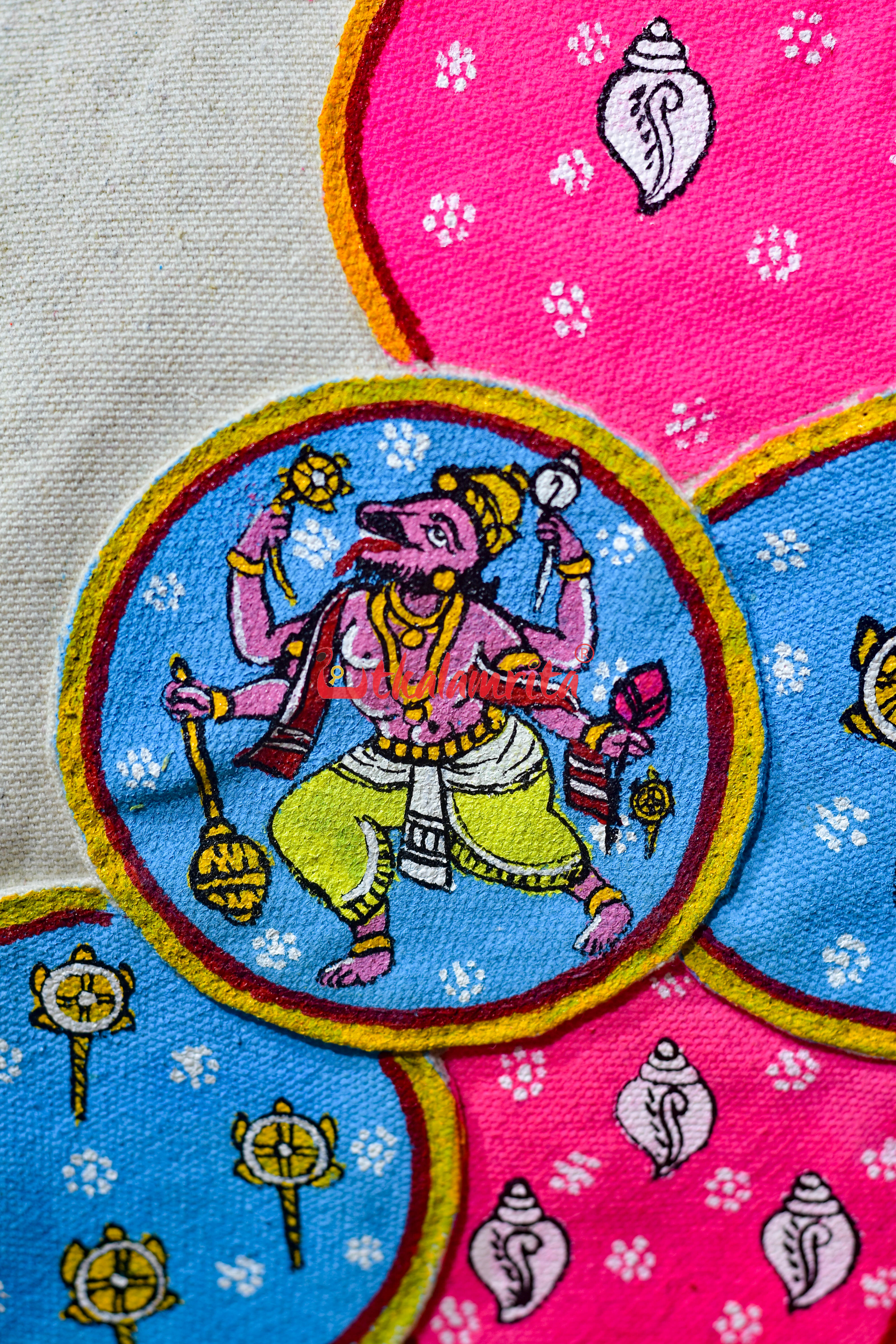 Ganjapa Dasabatara Nrusinha Baraha Canvas Tote Bag