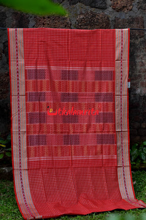 Dasphuliya Red Danti Sachipar Cotton Saree