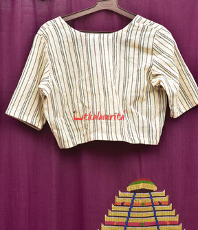 Kotpad Black Maroon Stripes (Blouse)