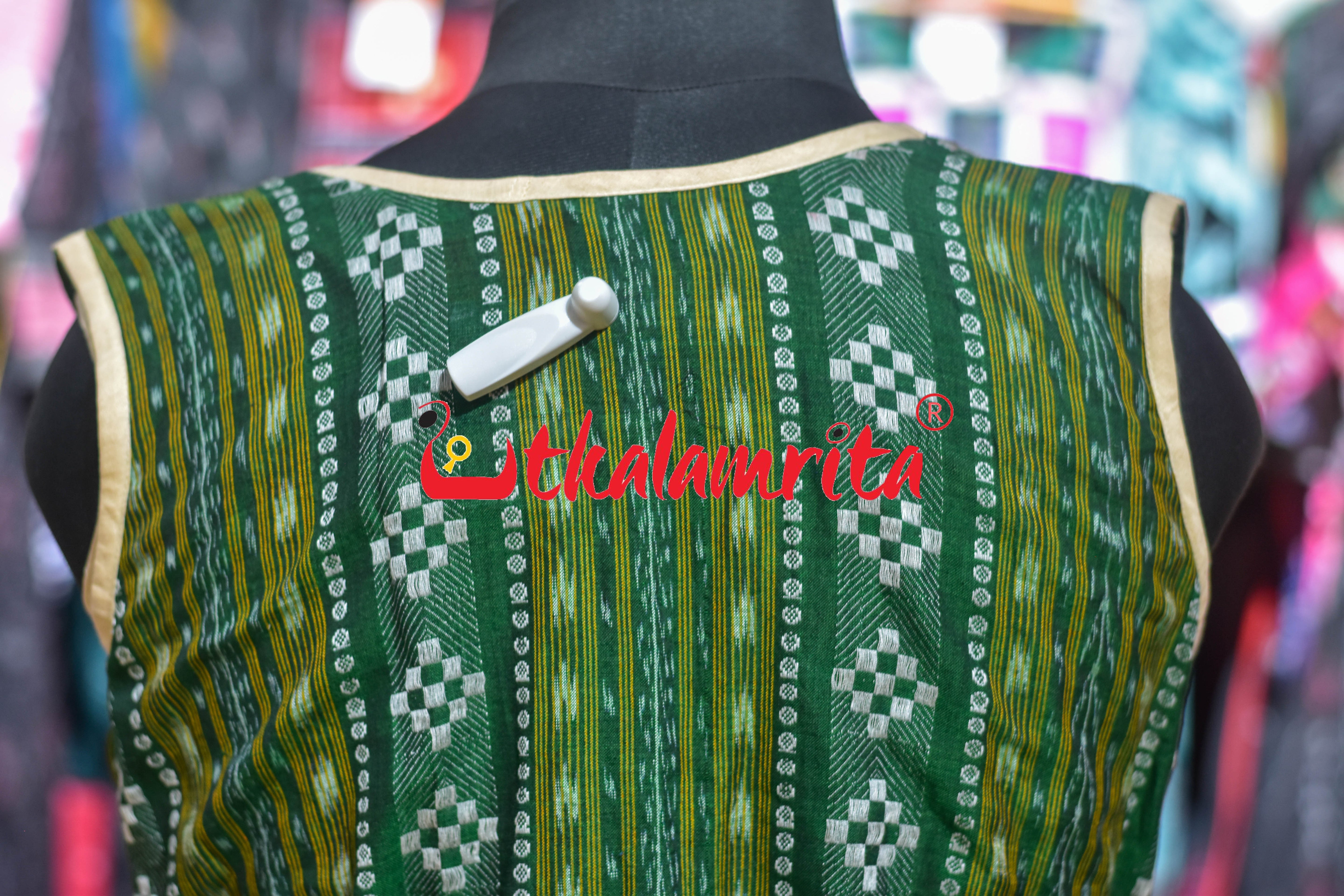 Green Dobby (Ladies Long Sleeveless Jacket)