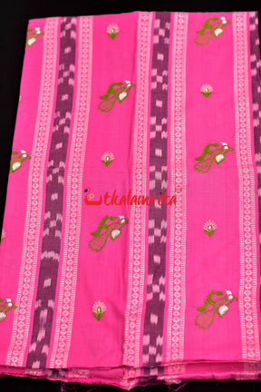 Pink Mehendi Mayura Bomkai Dress Set