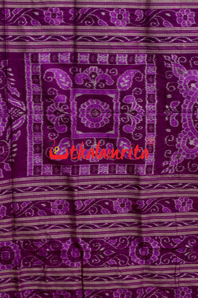 Purple Self Pasapali Silk Saree