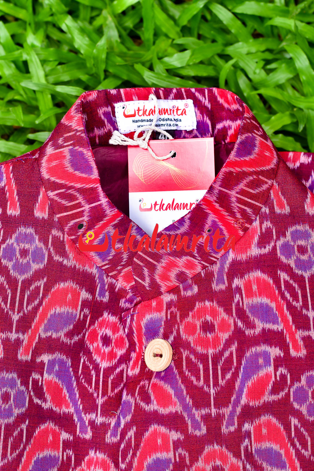 Red Birds On Maroon (Modi Jacket)