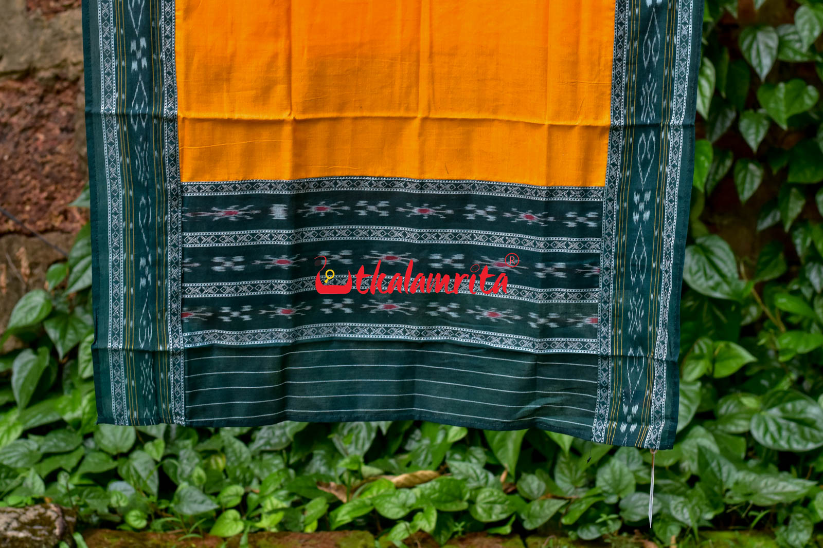 Leaf Green & Yellow Simple Pasapali Flower Dress Set