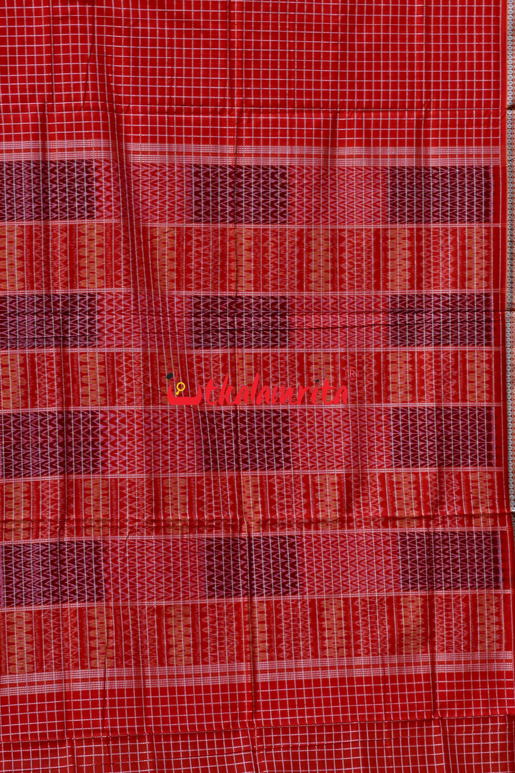 Dasphuliya Red Danti Sachipar Cotton Saree
