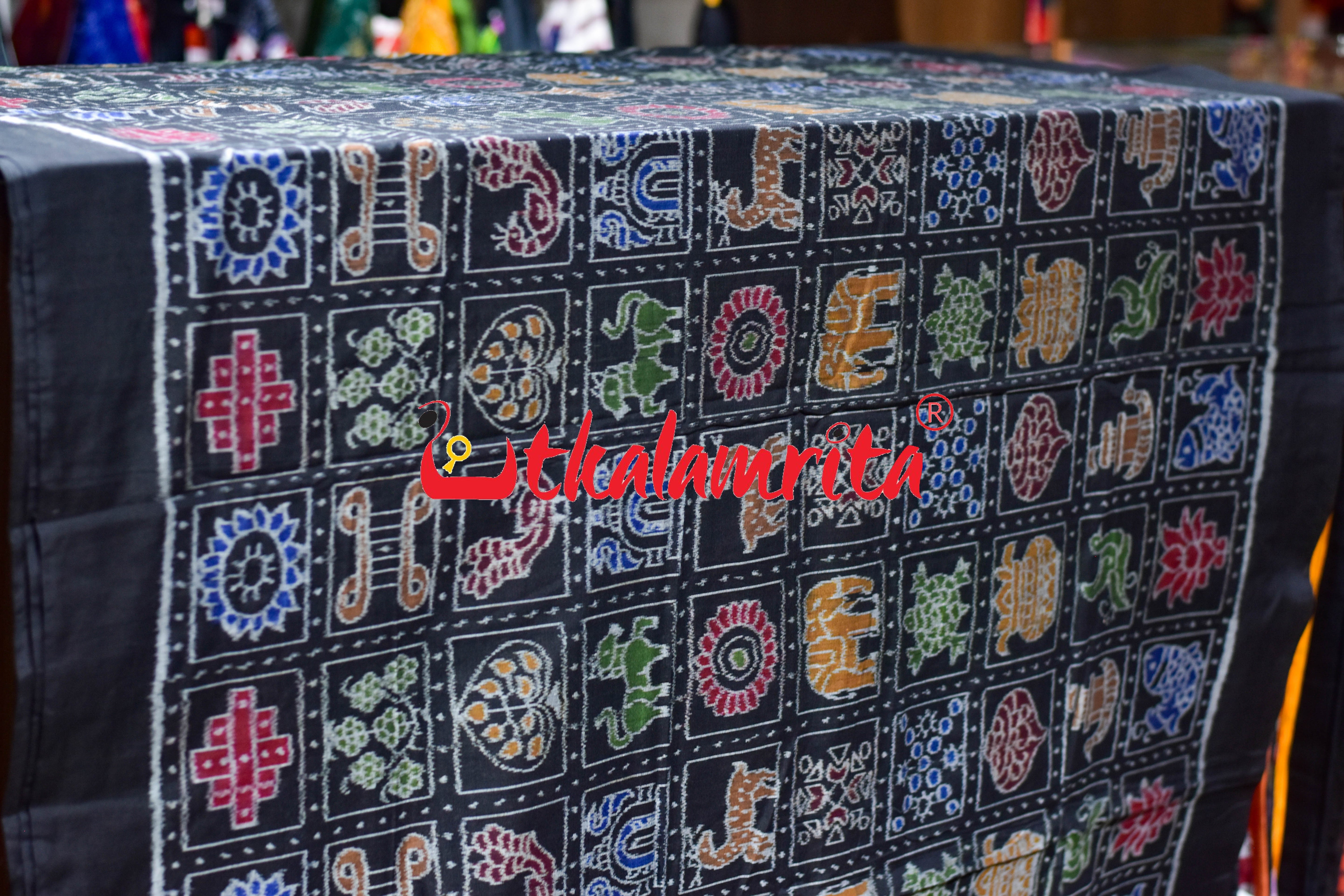 Dasakothi Black Sambalpuri Cotton (Fabric)