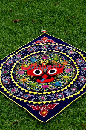 Blue Jagannath Applique (Red Belapatra)