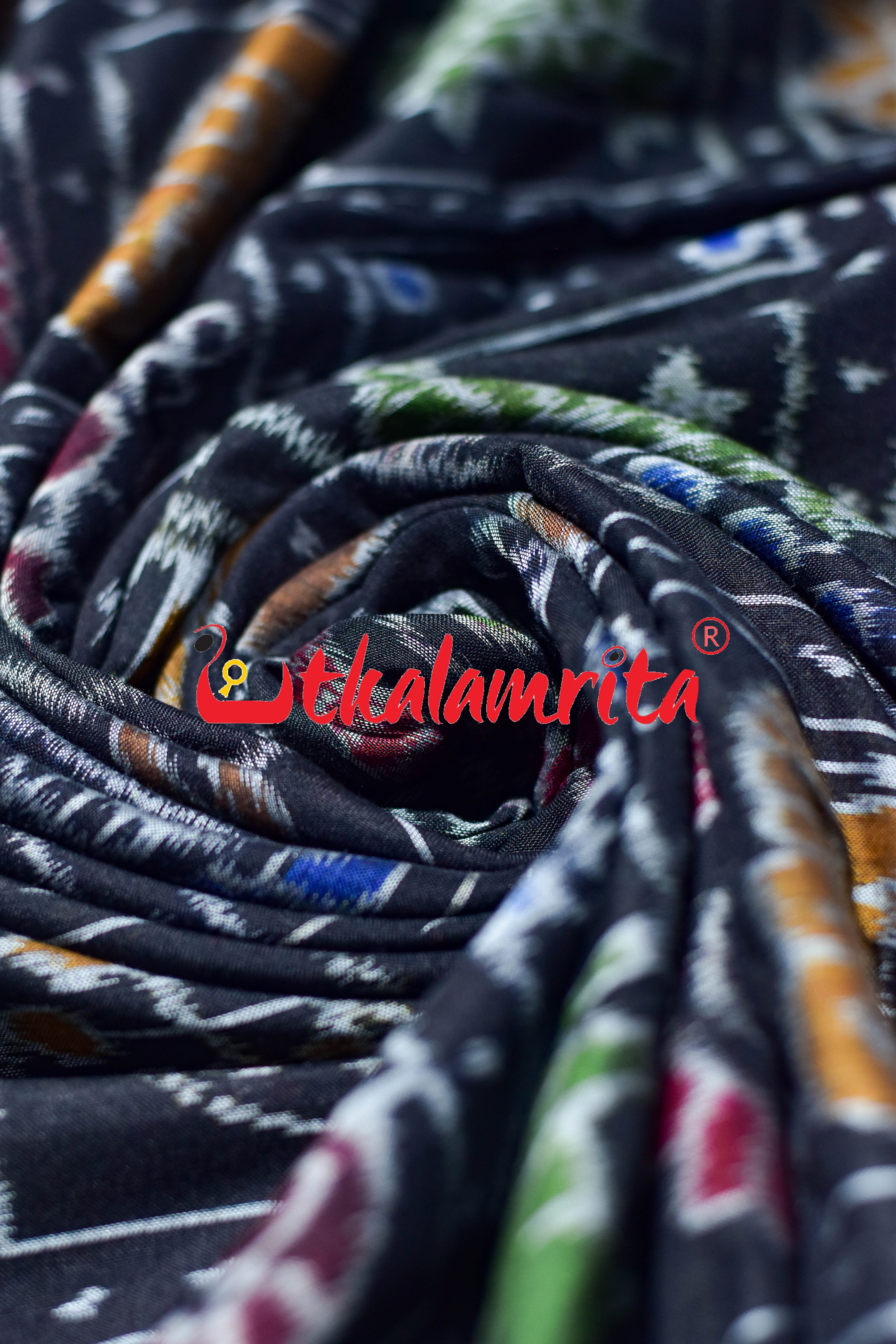 Dasakothi Black Sambalpuri Cotton (Fabric)