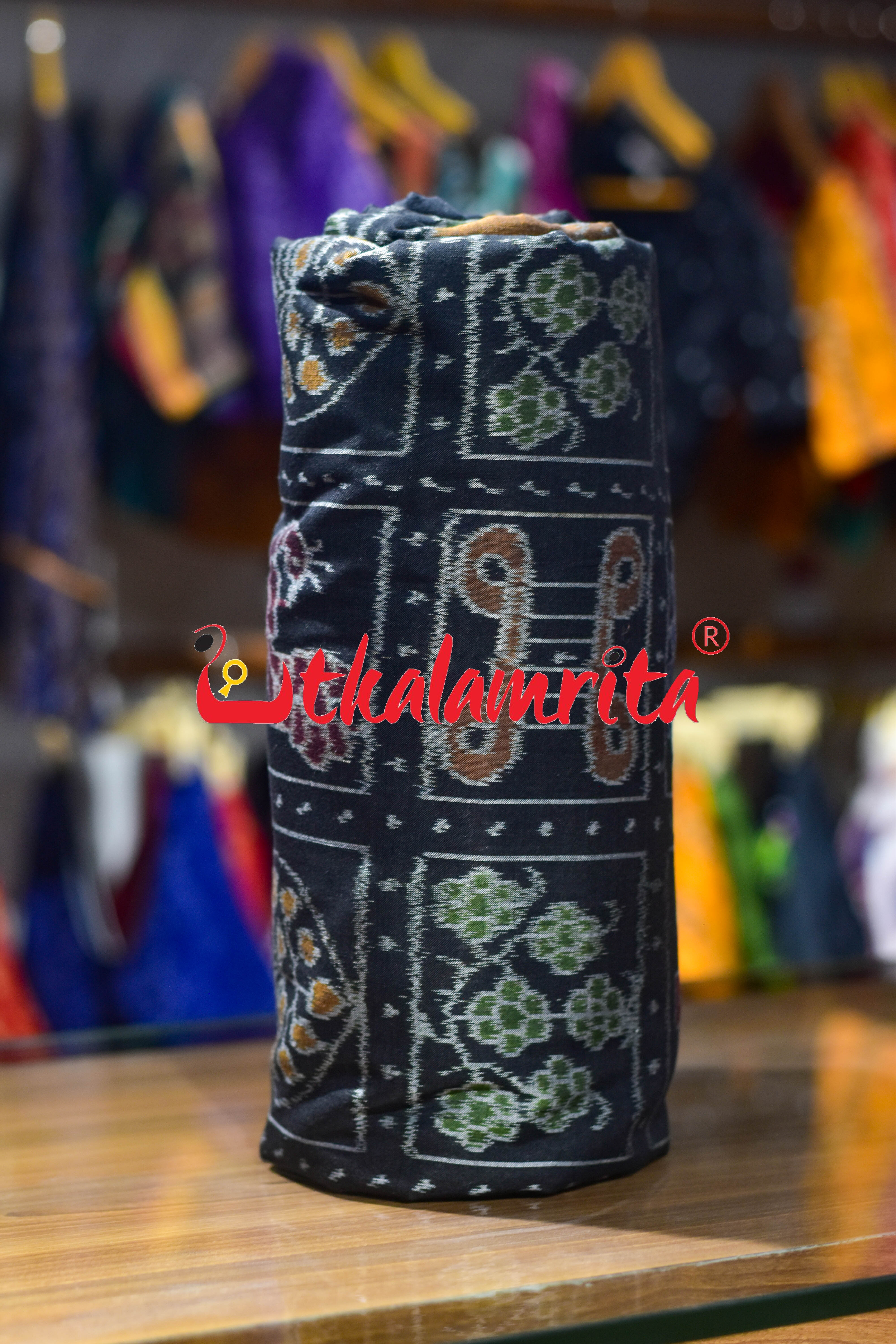 Dasakothi Black Sambalpuri Cotton (Fabric)