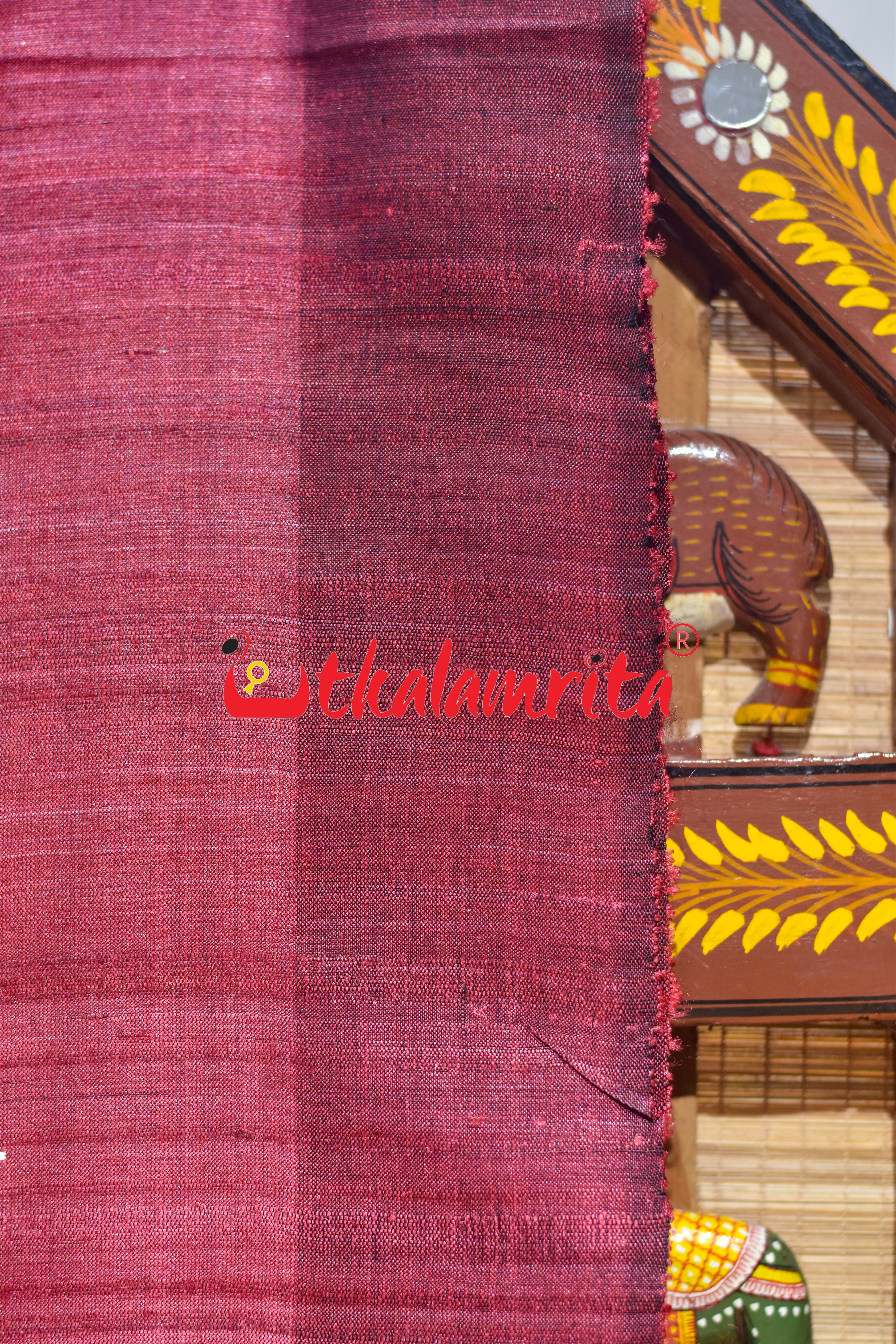 Red Chadheibana Gopalpur Tussar Silk Saree