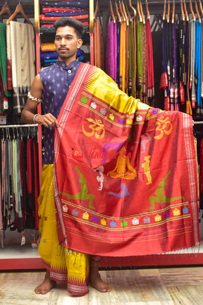 Yellow Yoga Anchal Tussar Silk Saree