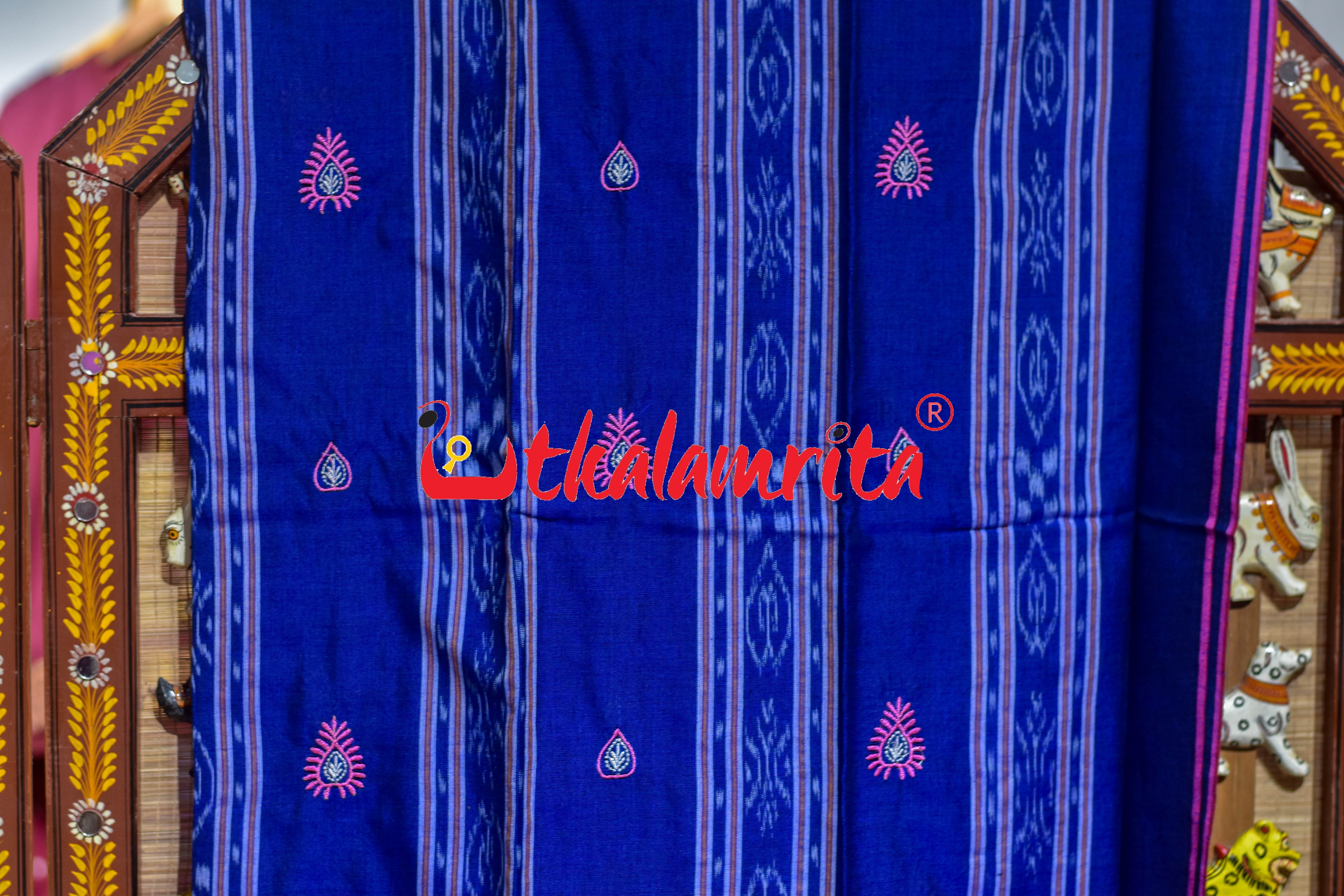 Blue Pink Heart Design Cotton Dress Set