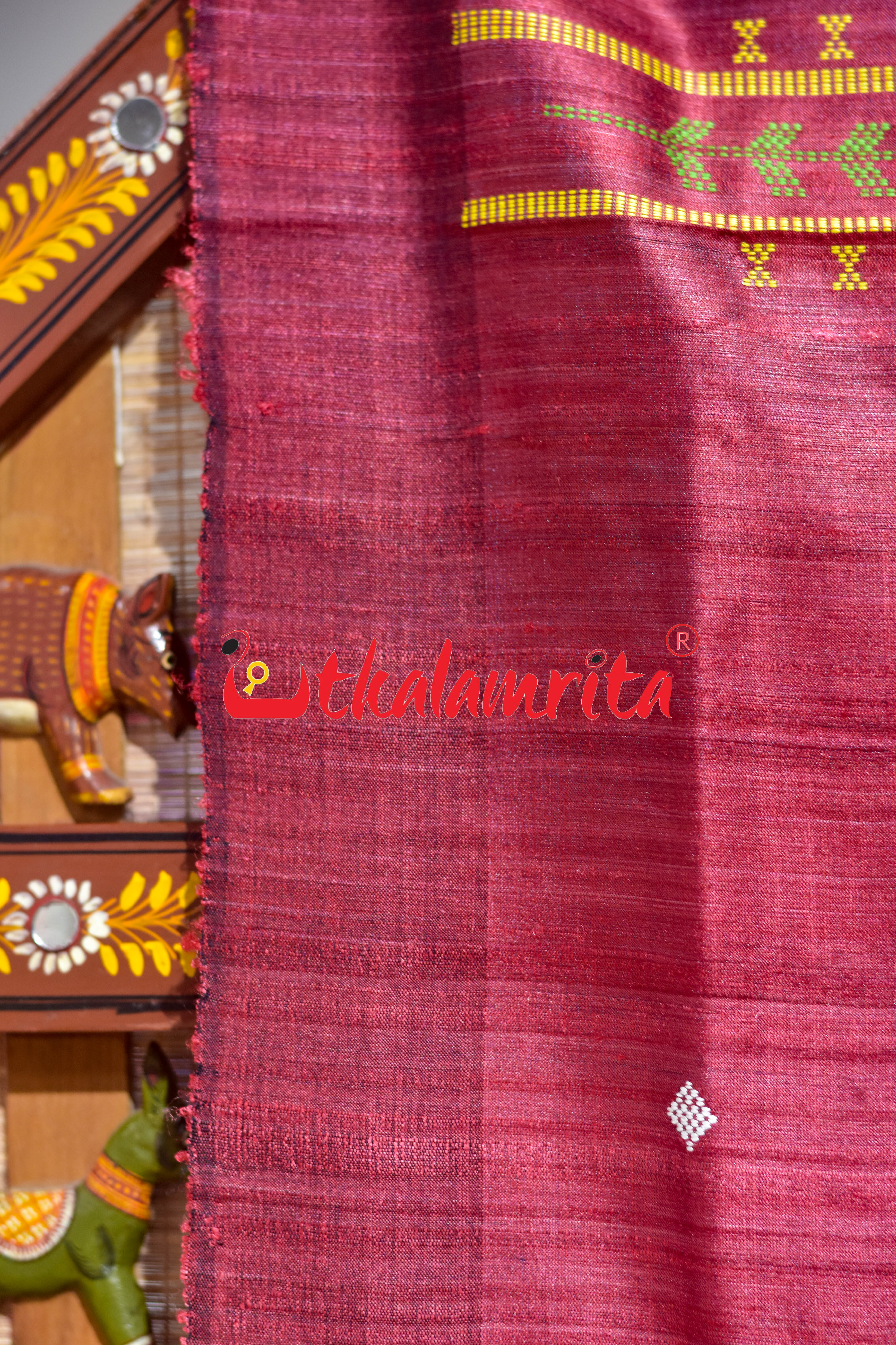 Red Chadheibana Gopalpur Tussar Silk Saree
