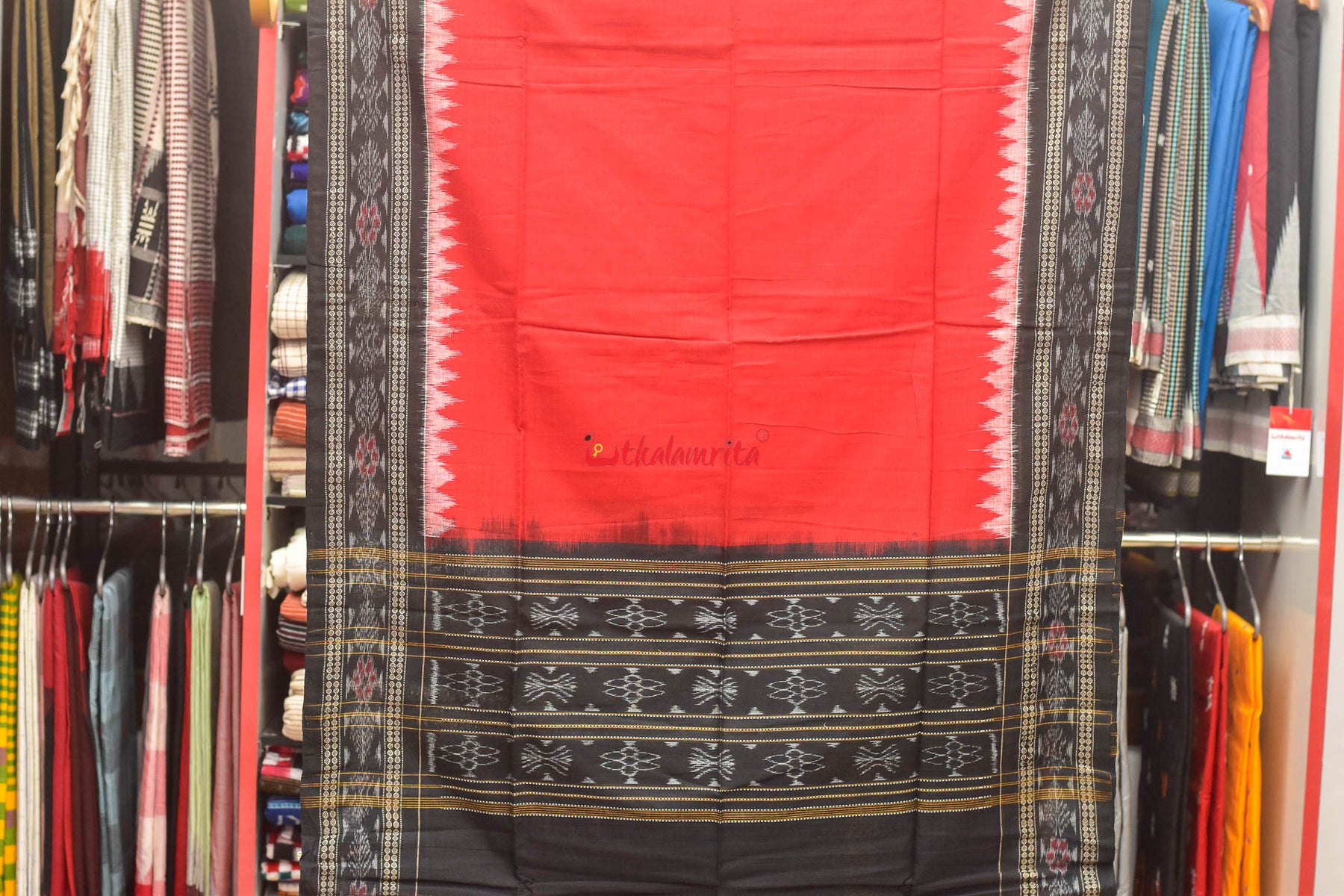 Black Red Pasapali & Tribals Dress Set