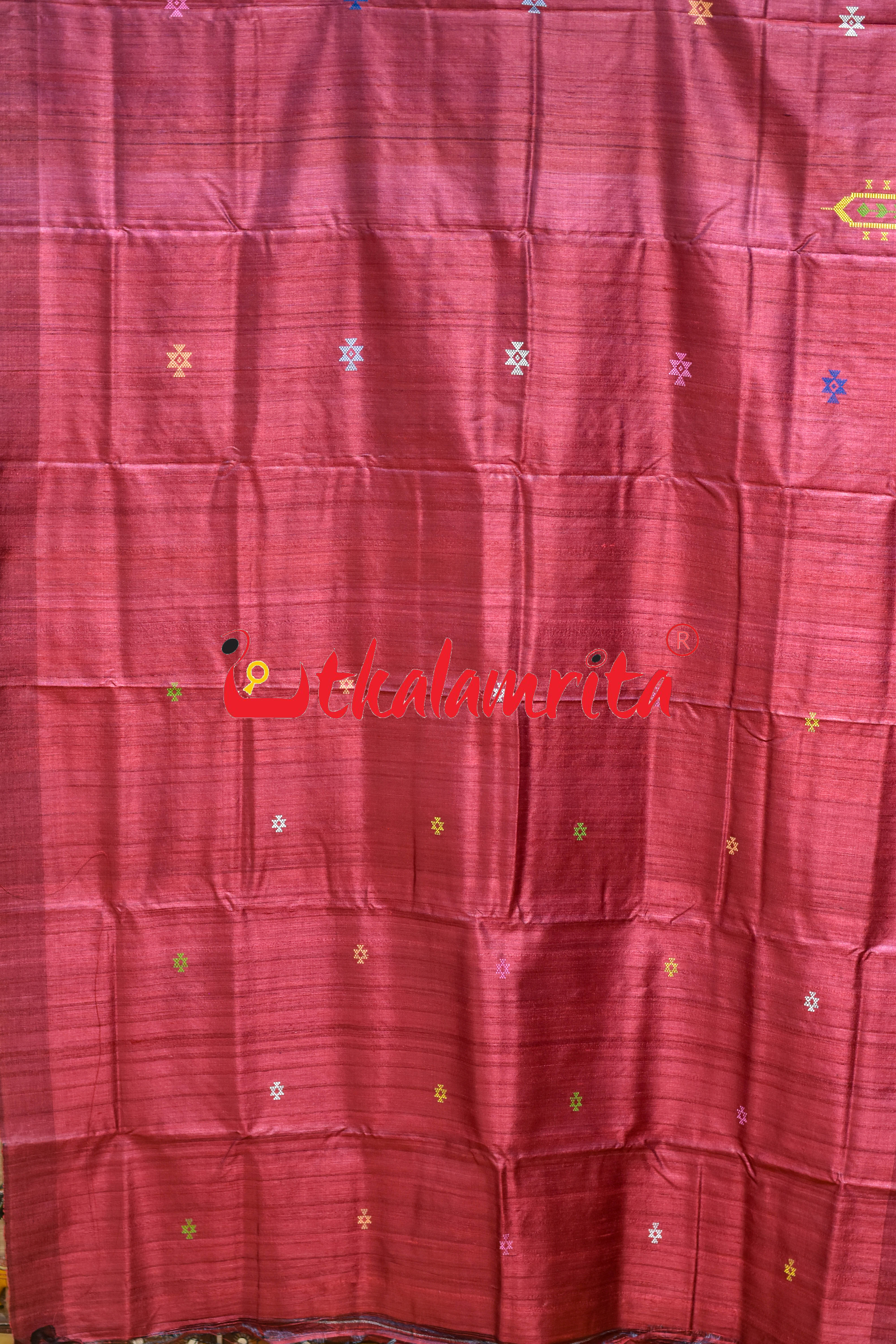Red Chadheibana Gopalpur Tussar Silk Saree