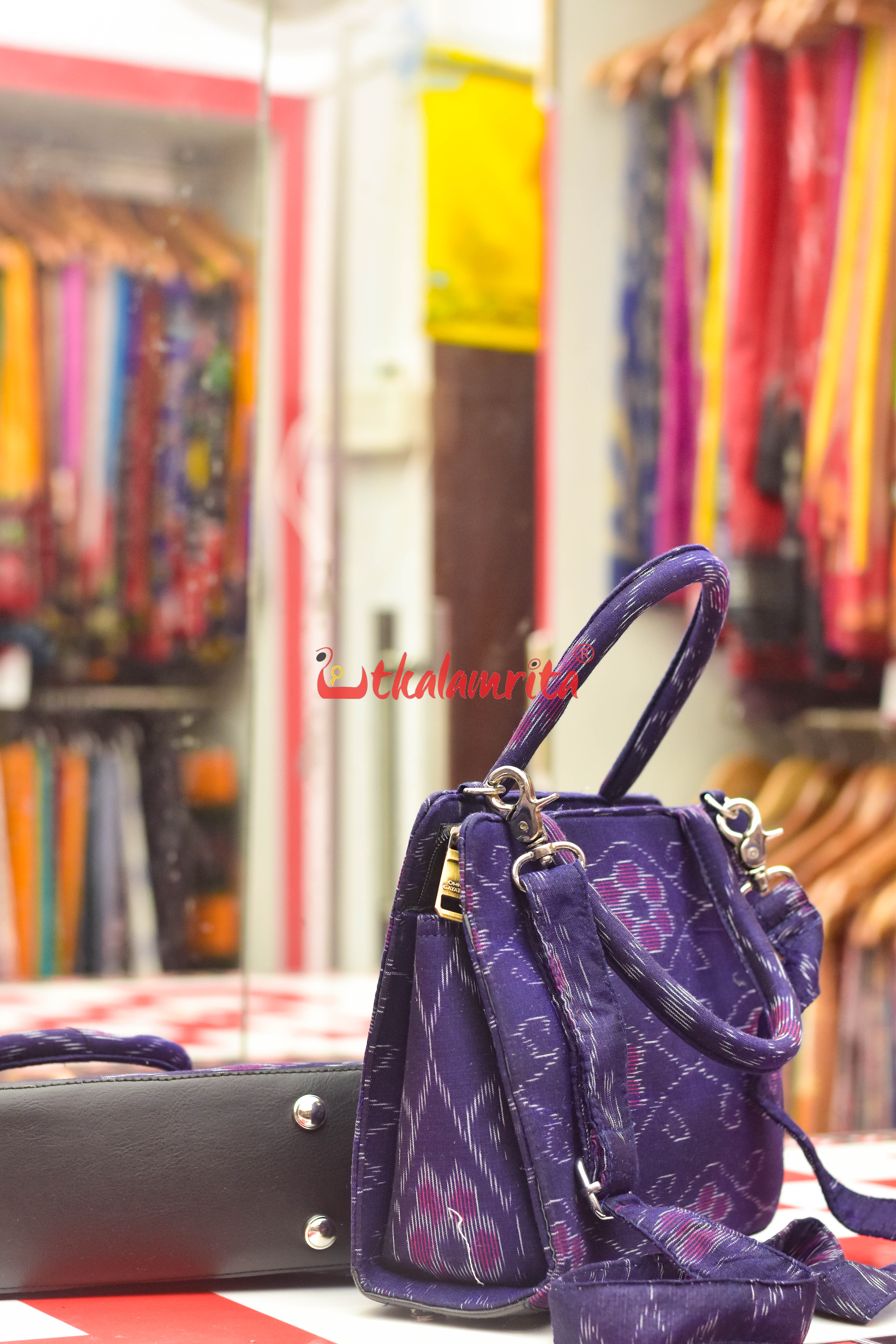 Blue Flower Bandha Tote Bag