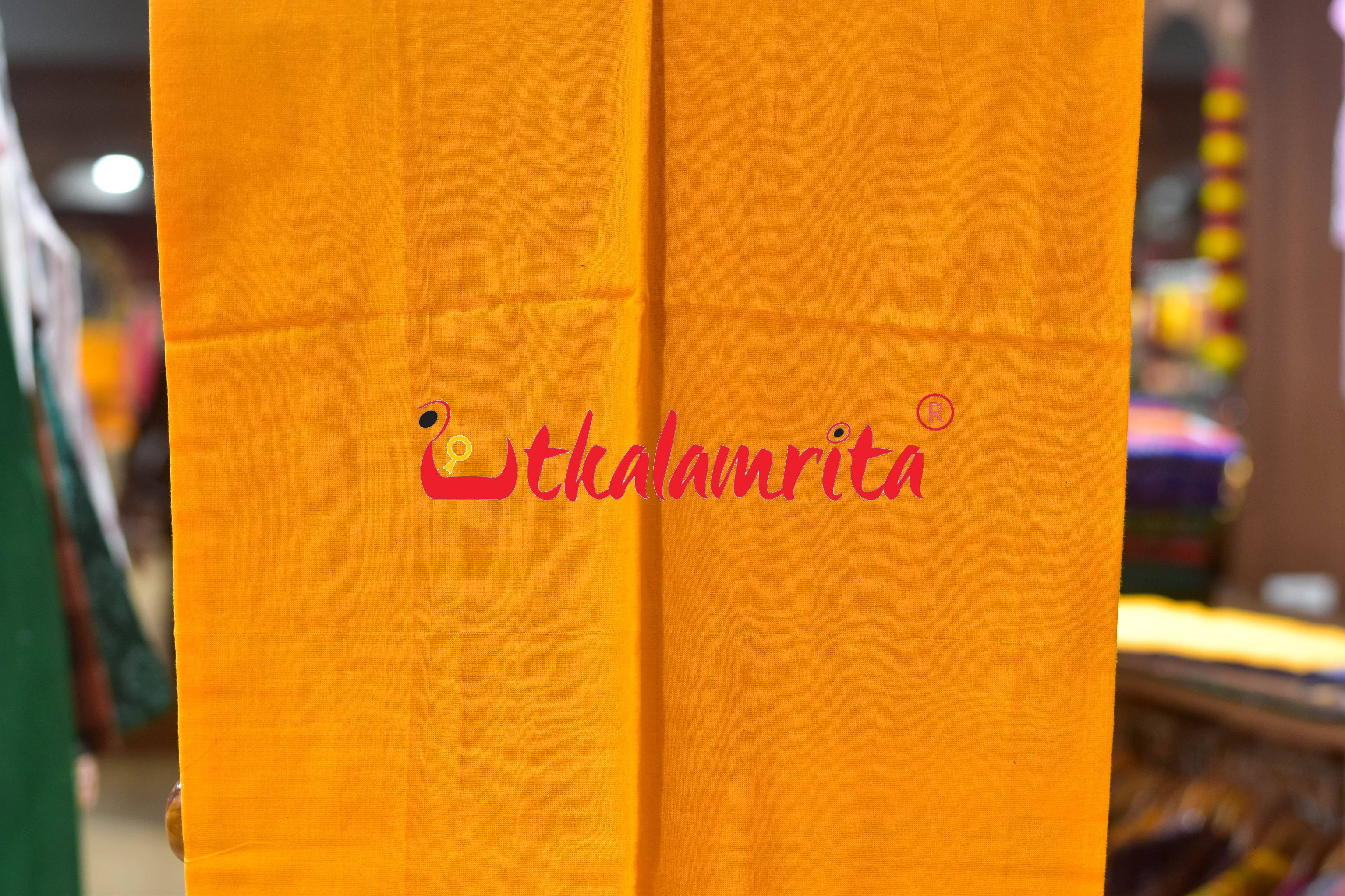 Purple Yellow Standing Tribals Sambalpuri Cotton Dress Set