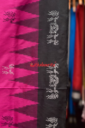 Sabari Rani Black Bomkai Silk Saree