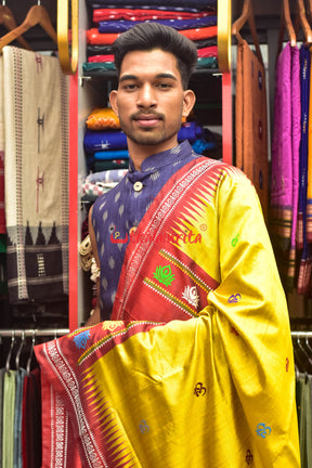 Yellow Yoga Anchal Tussar Silk Saree