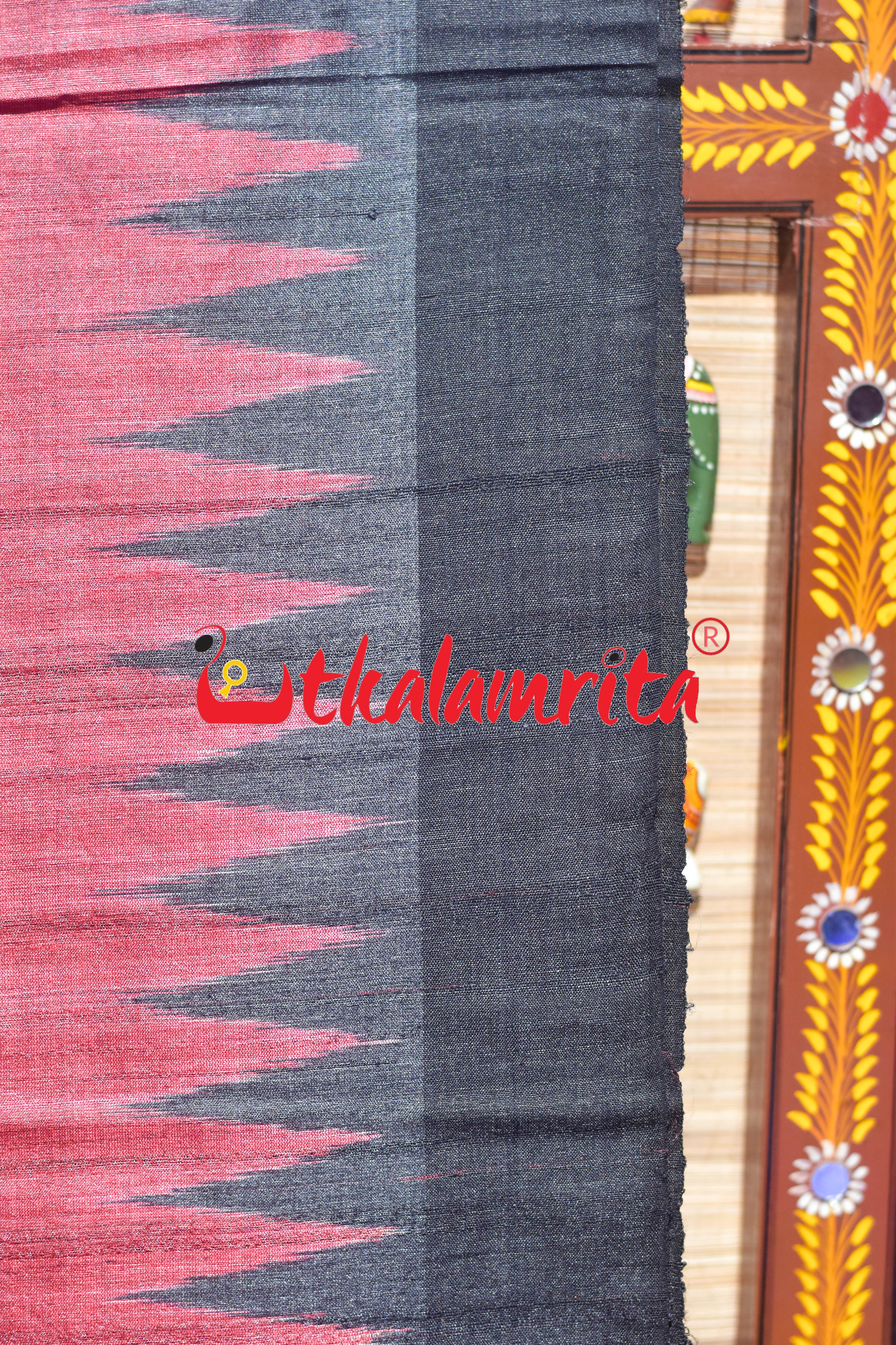 Red Black Ratha Jatra Gopalpur Tussar Silk Saree