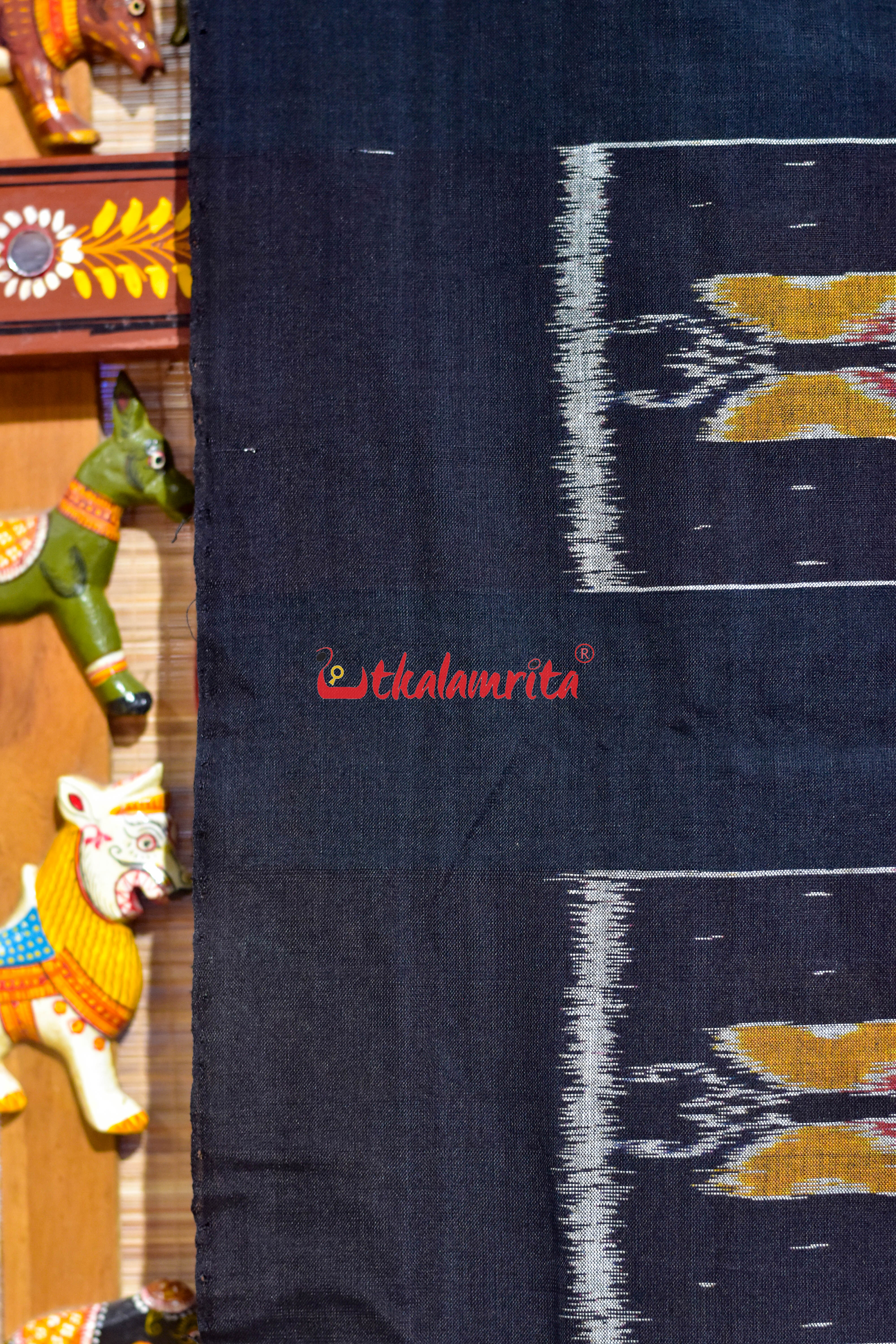 Body Black Butterfly Lines Khandua Cotton Saree