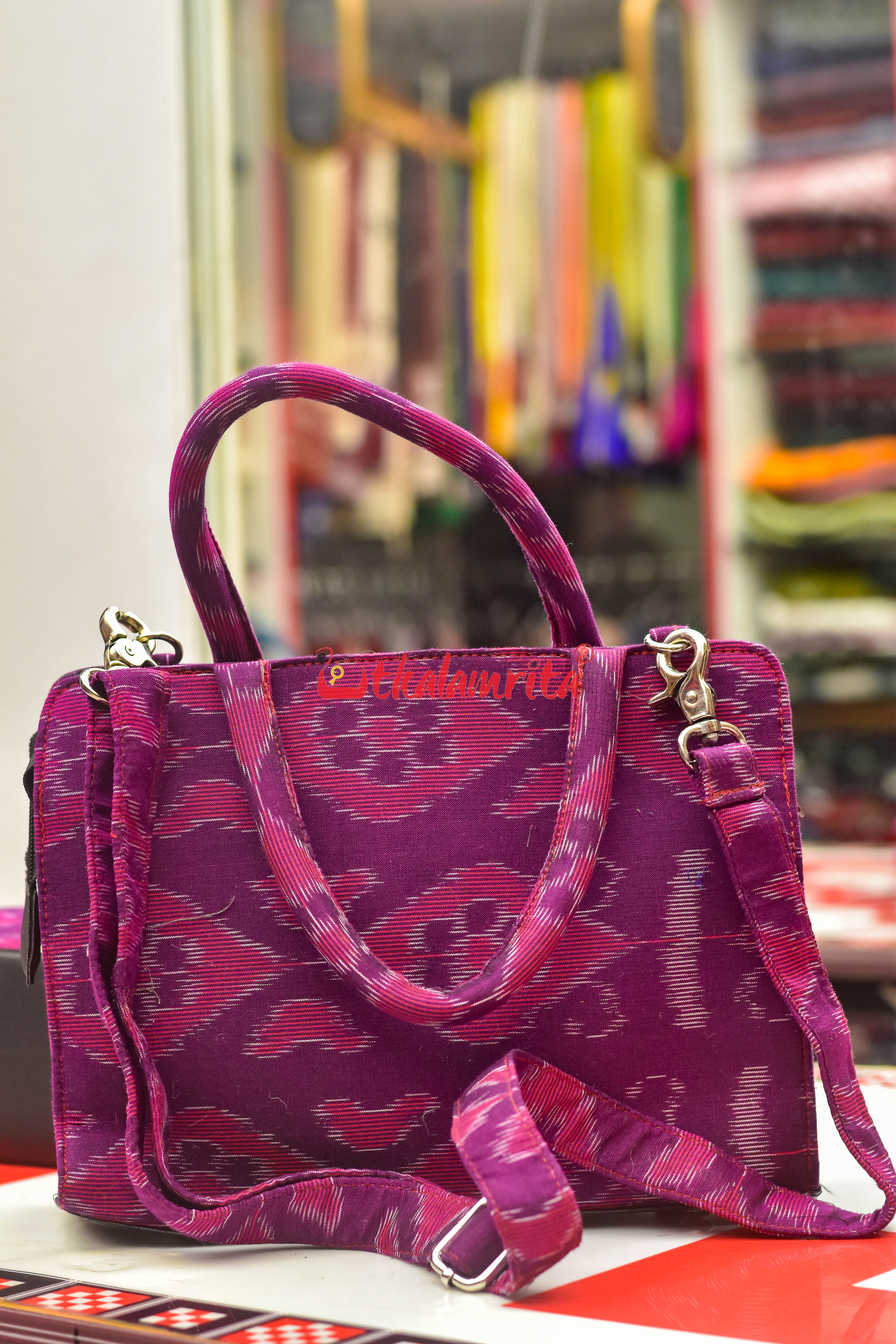 Magenta Flower Bandha Tote Bag