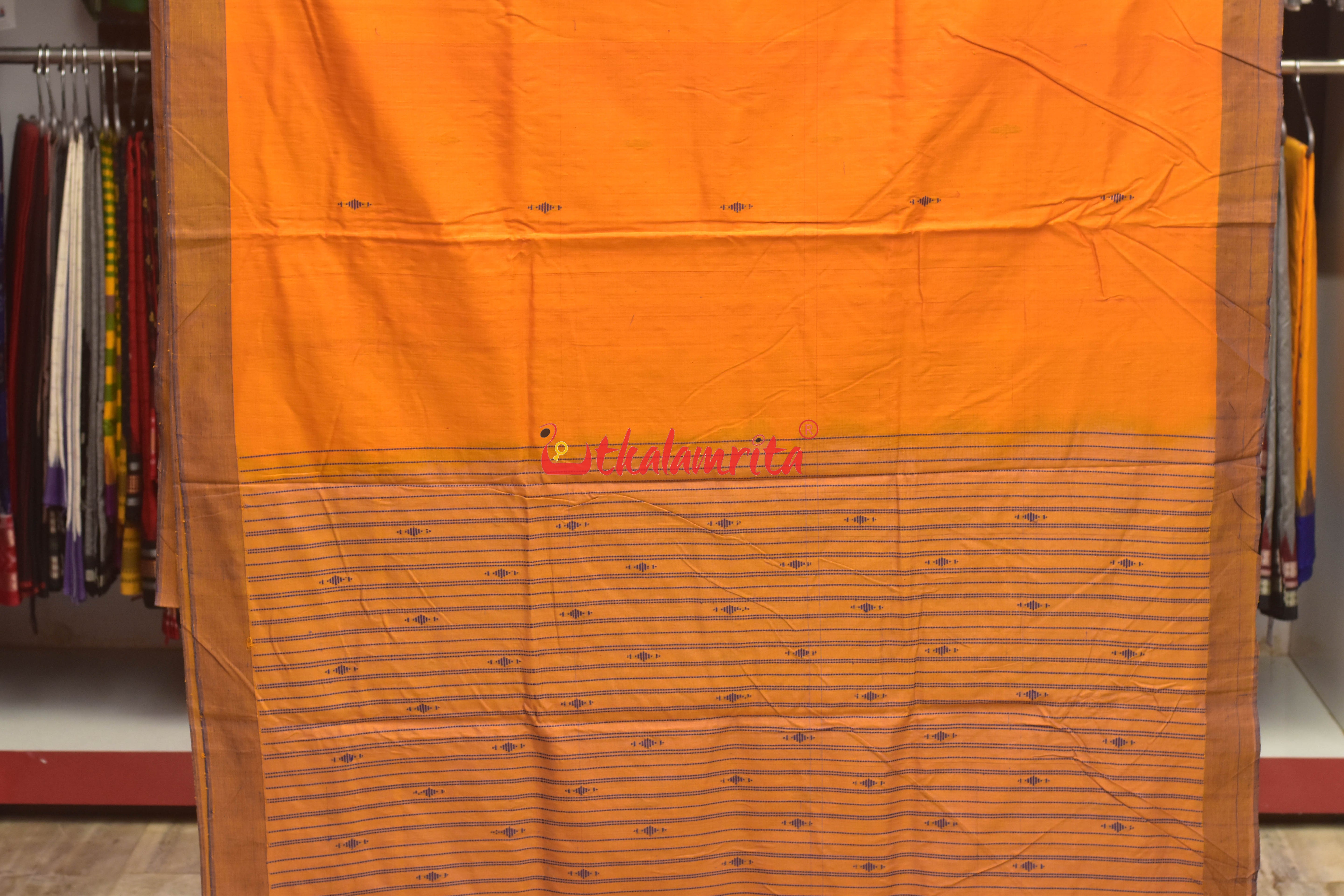 Orange Eri Phoda Anchal Tussar Saree