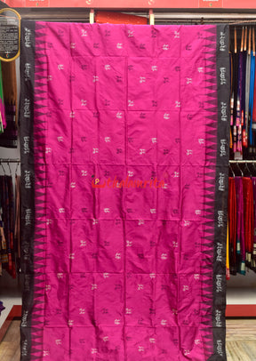 Sabari Rani Black Bomkai Silk Saree