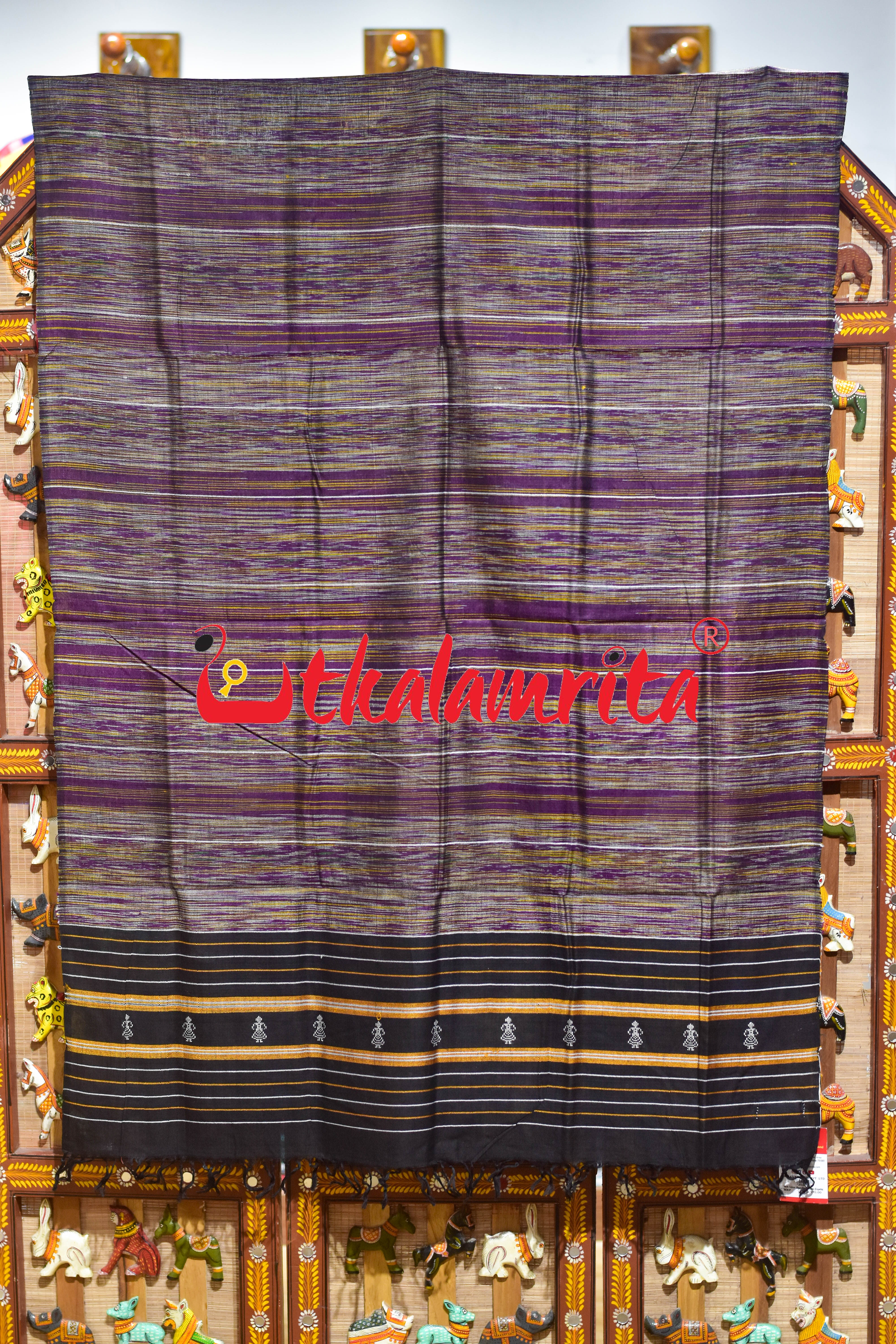 Multi Colour Jhara Black Tribals (Dupatta)