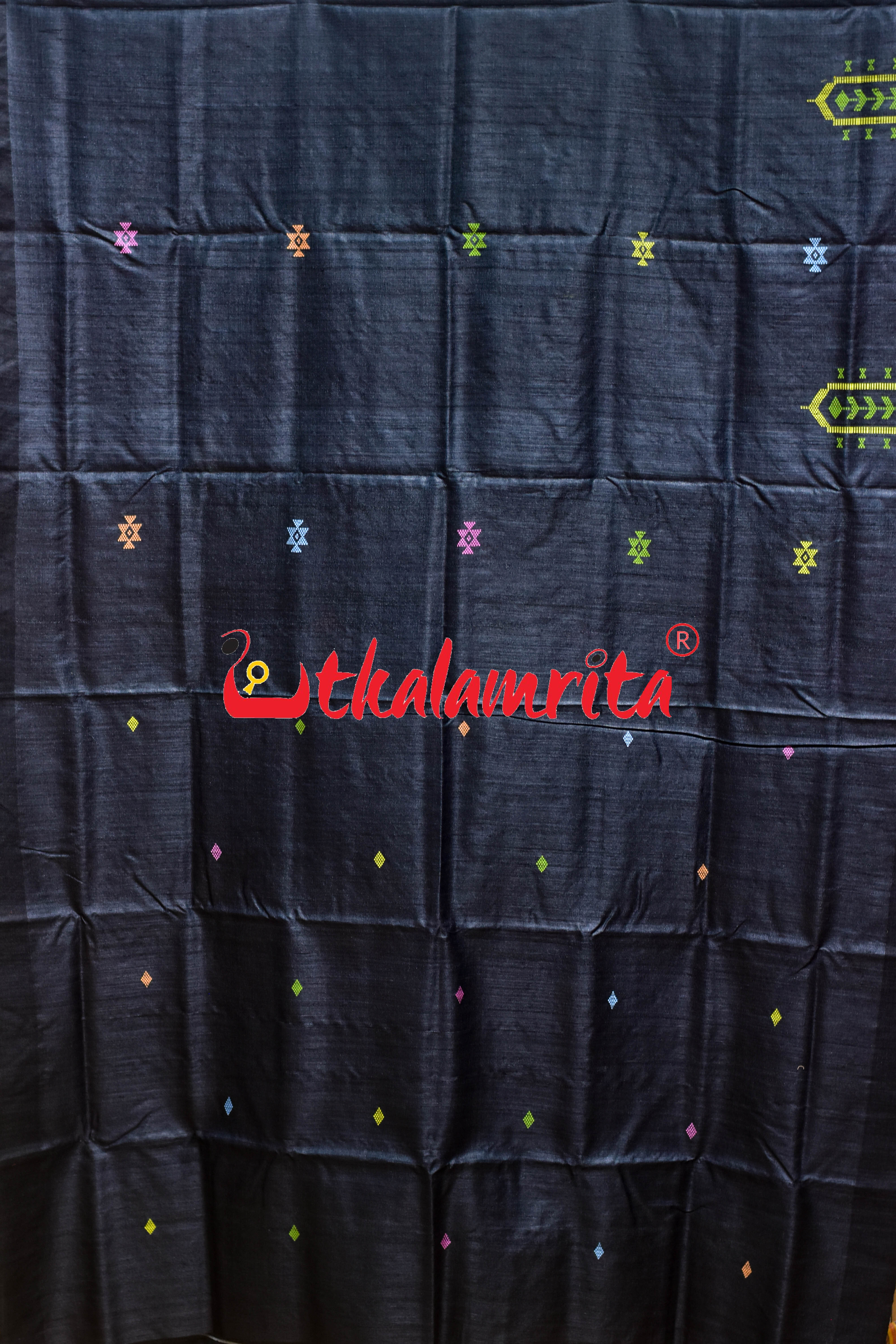 Black Chadheibana Gopalpur Tussar Silk Saree